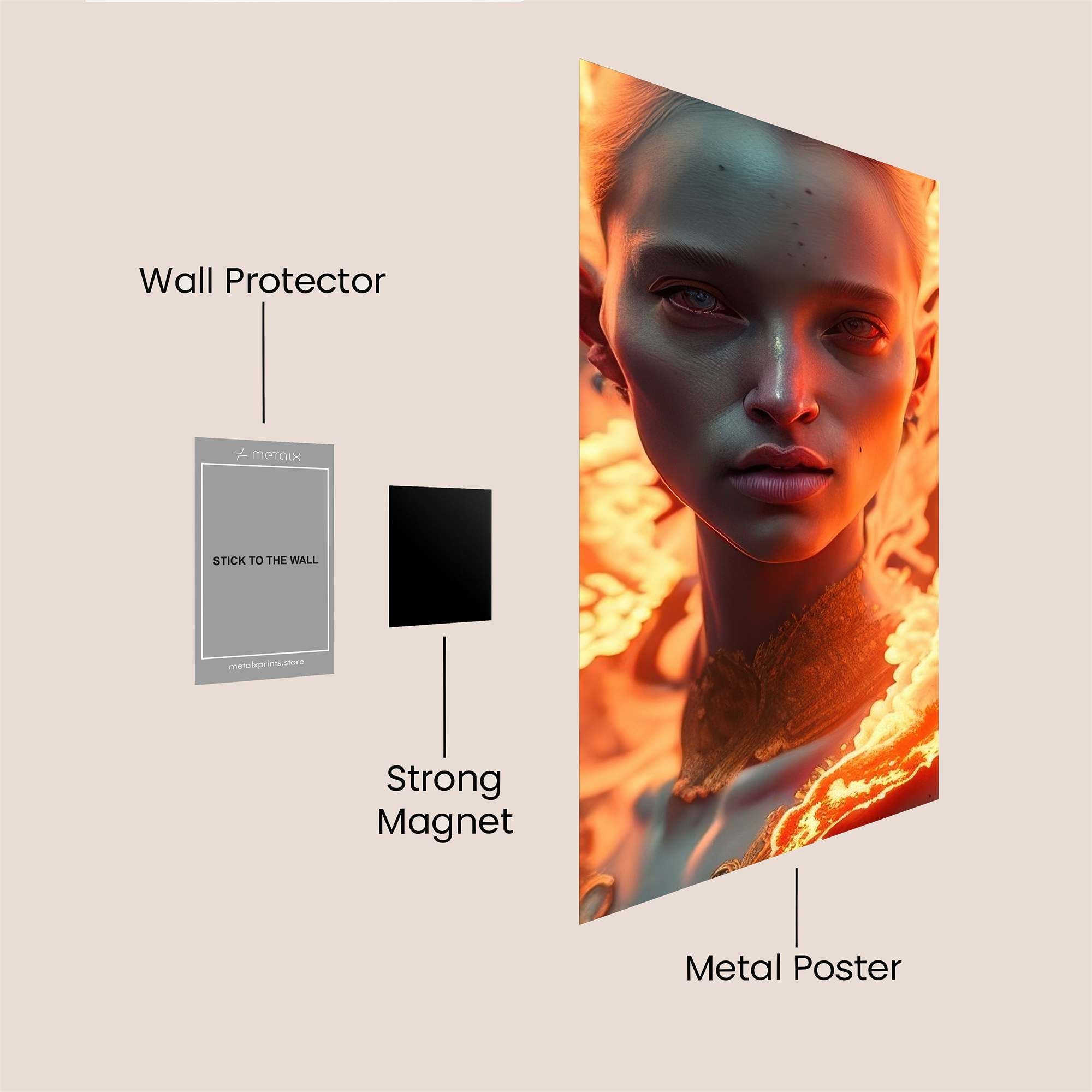 Flame Enigma Safe Wall Magnetic / M