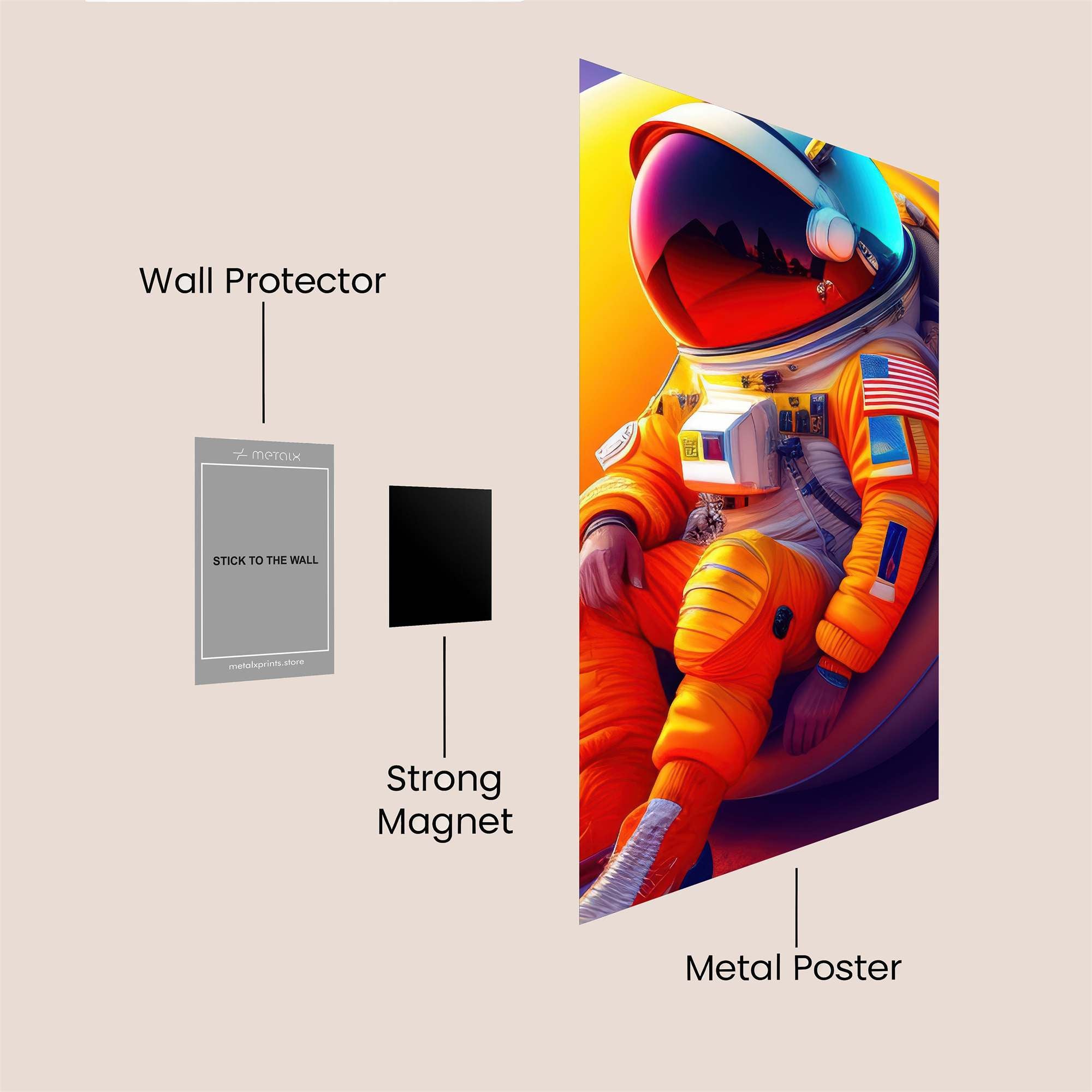 Astronaut Dreamy Safe Wall Magnetic / M