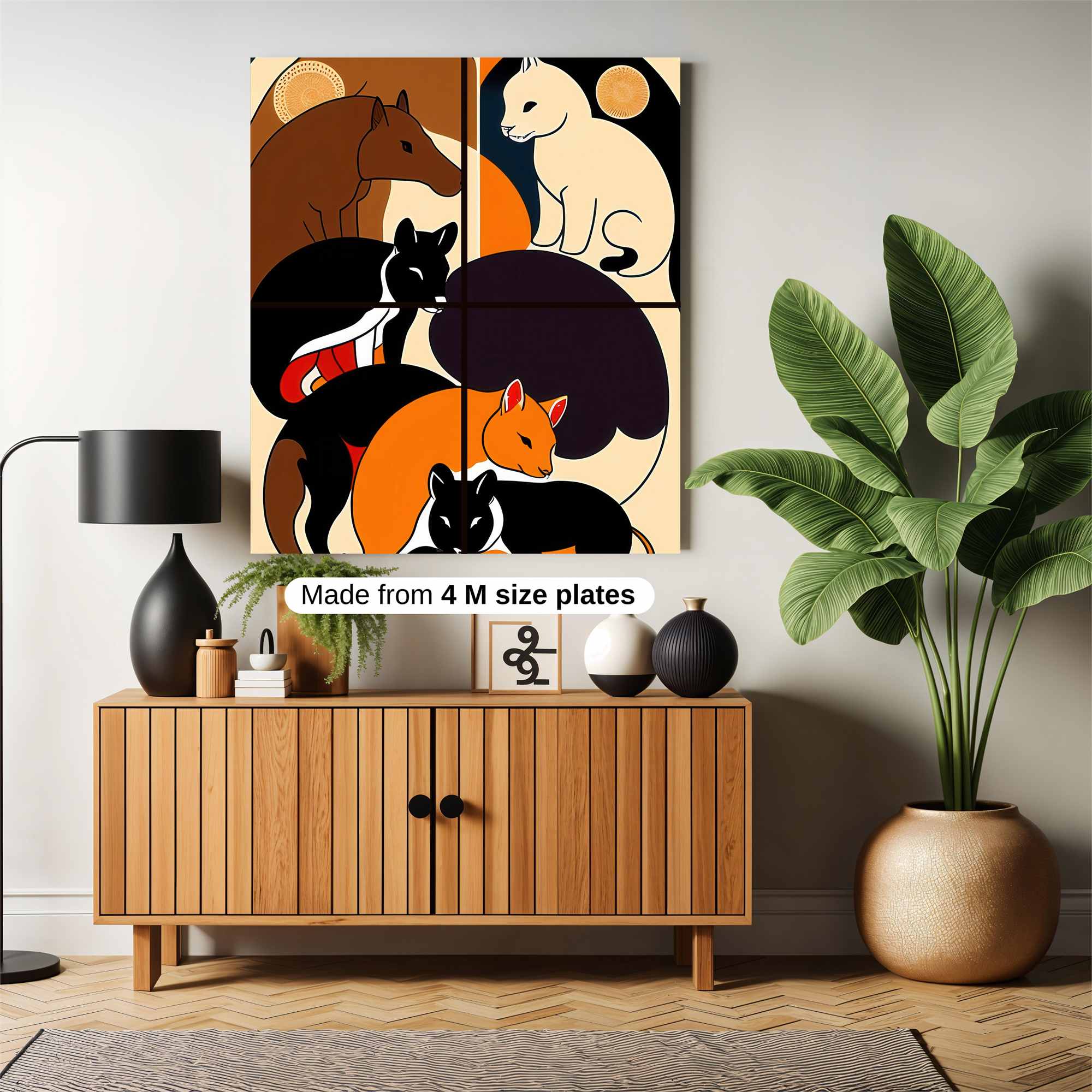 Feline Harmony Safe Wall Magnetic / M