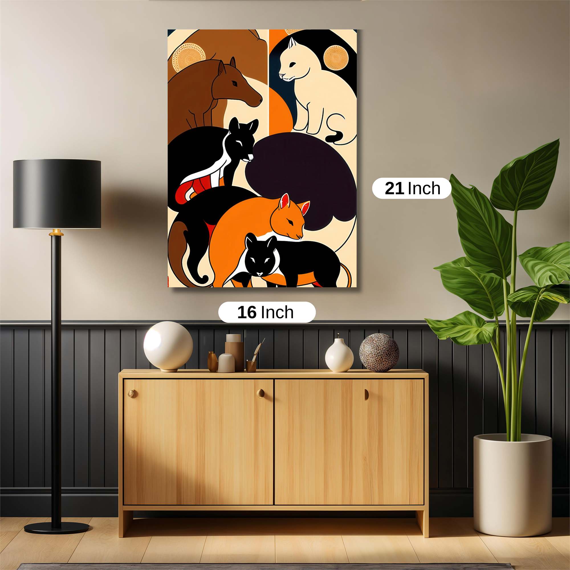 Feline Harmony Safe Wall Magnetic / M