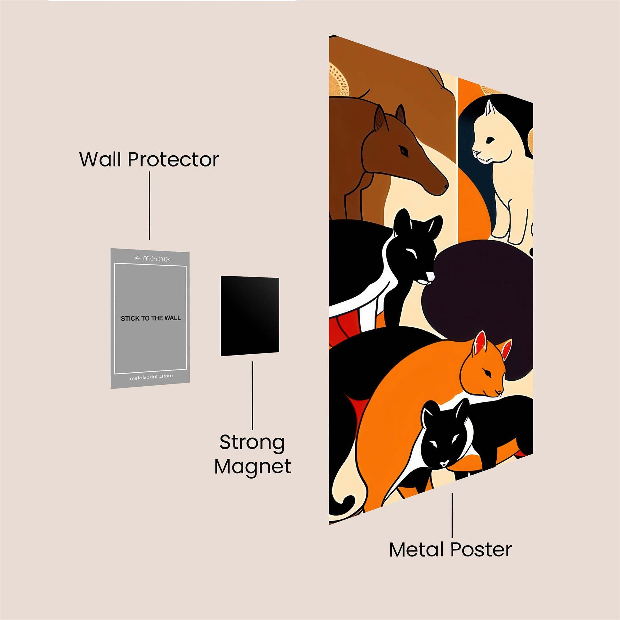 Feline Harmony Safe Wall Magnetic / M