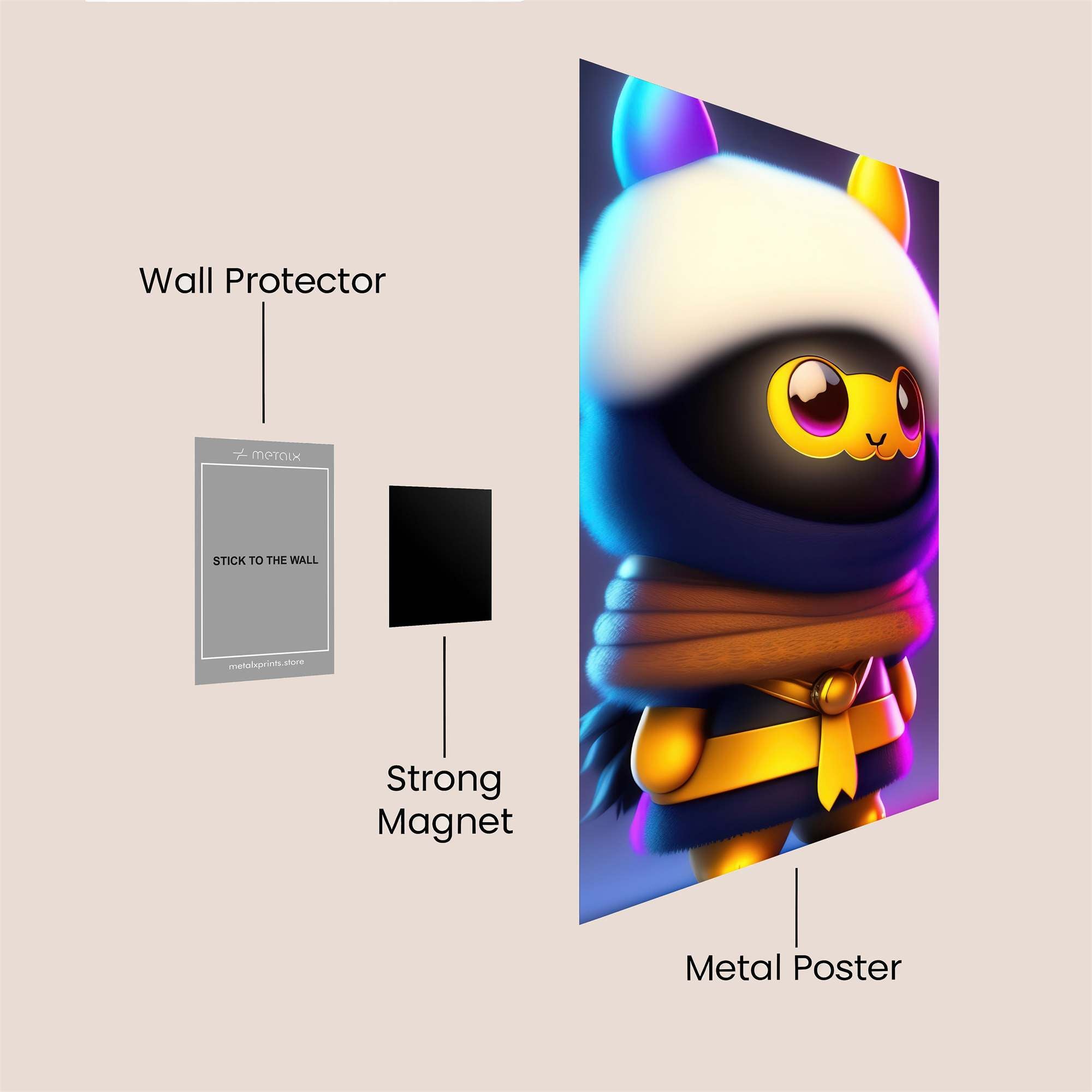 Ninja Whimsy Safe Wall Magnetic / M