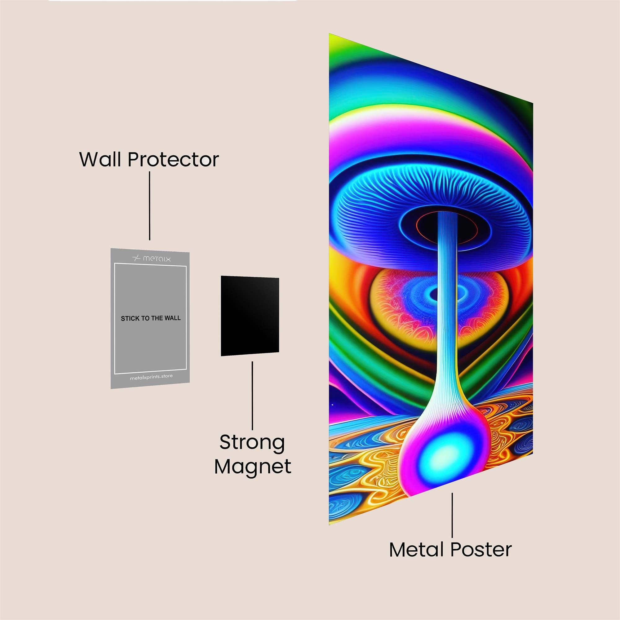 Psychedelic Dream Safe Wall Magnetic / M