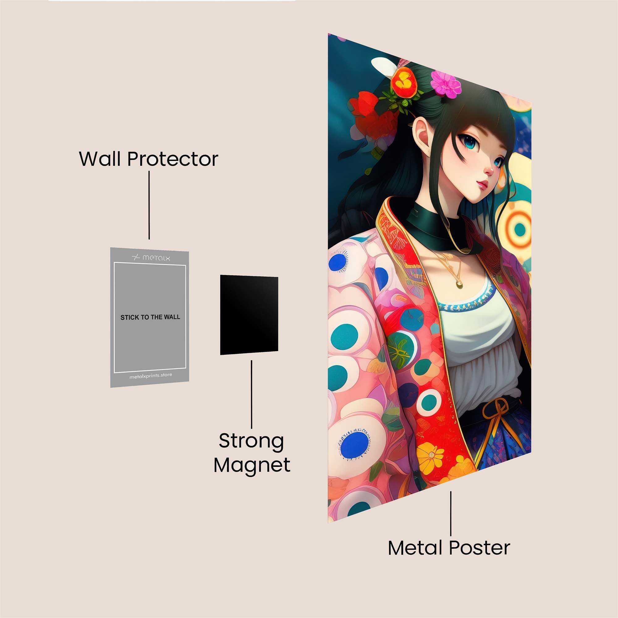 Floral Elegance Safe Wall Magnetic / M