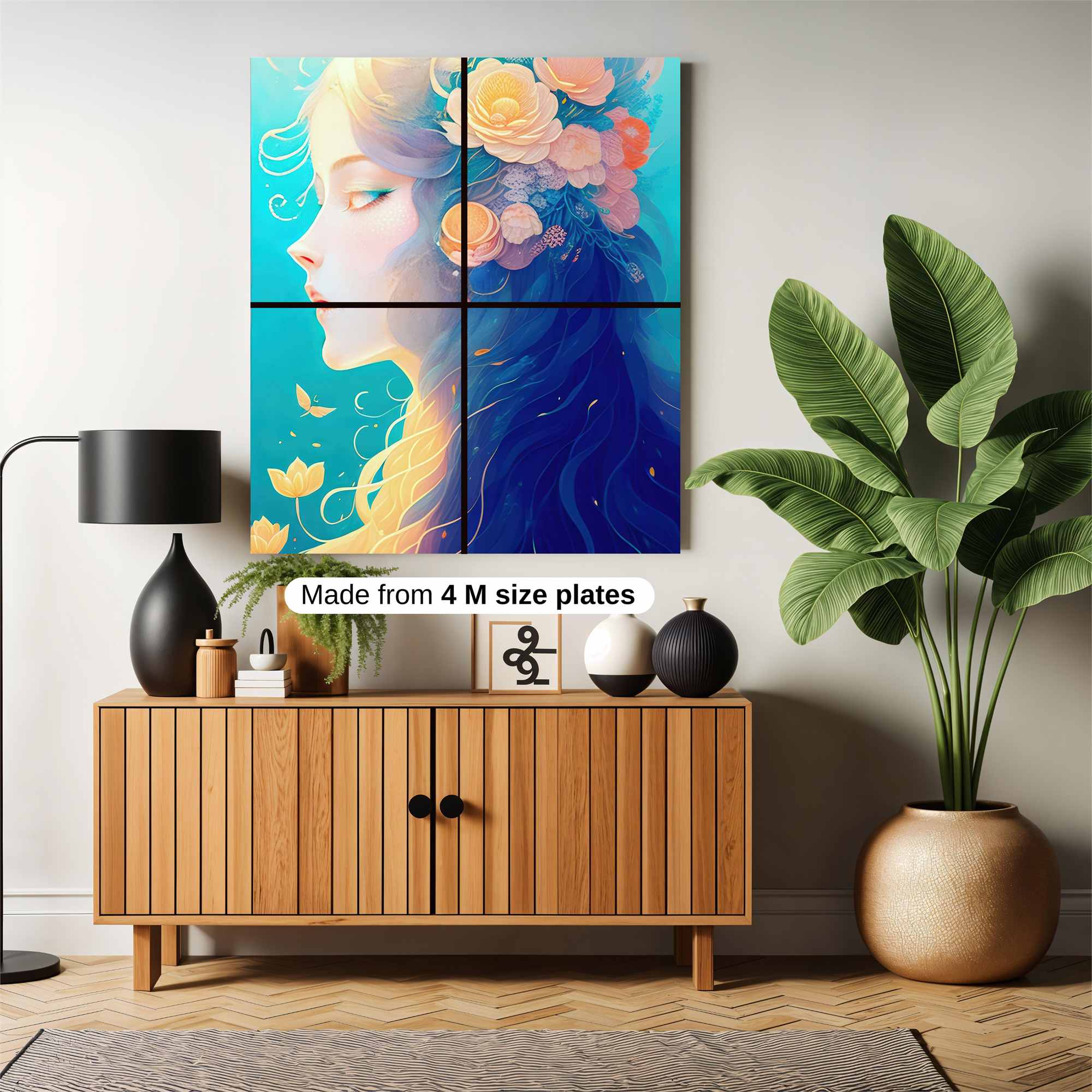 Floral Serenity Safe Wall Magnetic / M