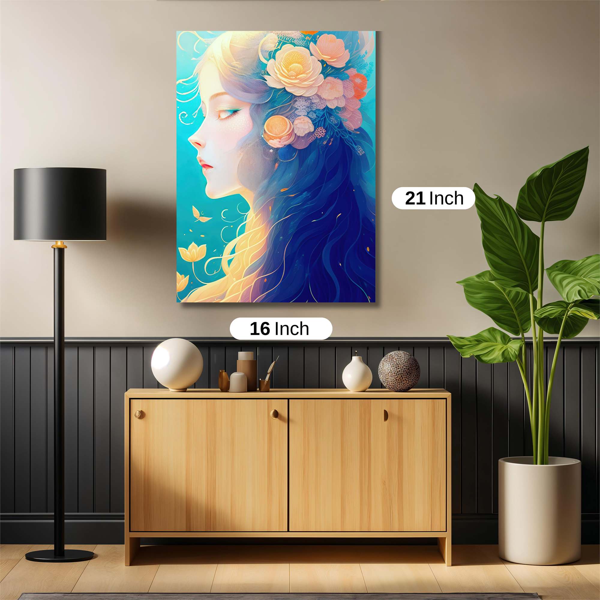 Floral Serenity Safe Wall Magnetic / M