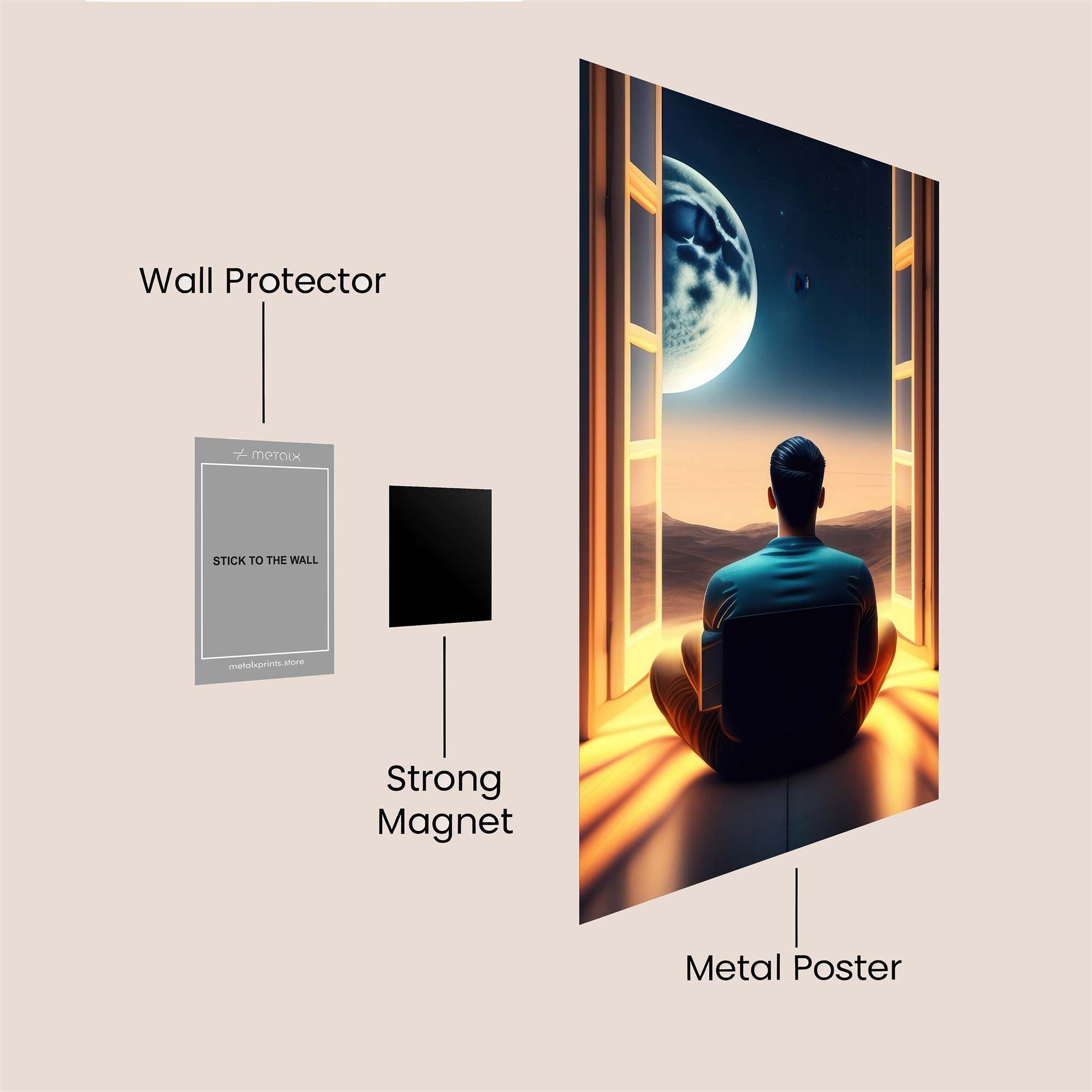 Moonlit Serenity Safe Wall Magnetic / M