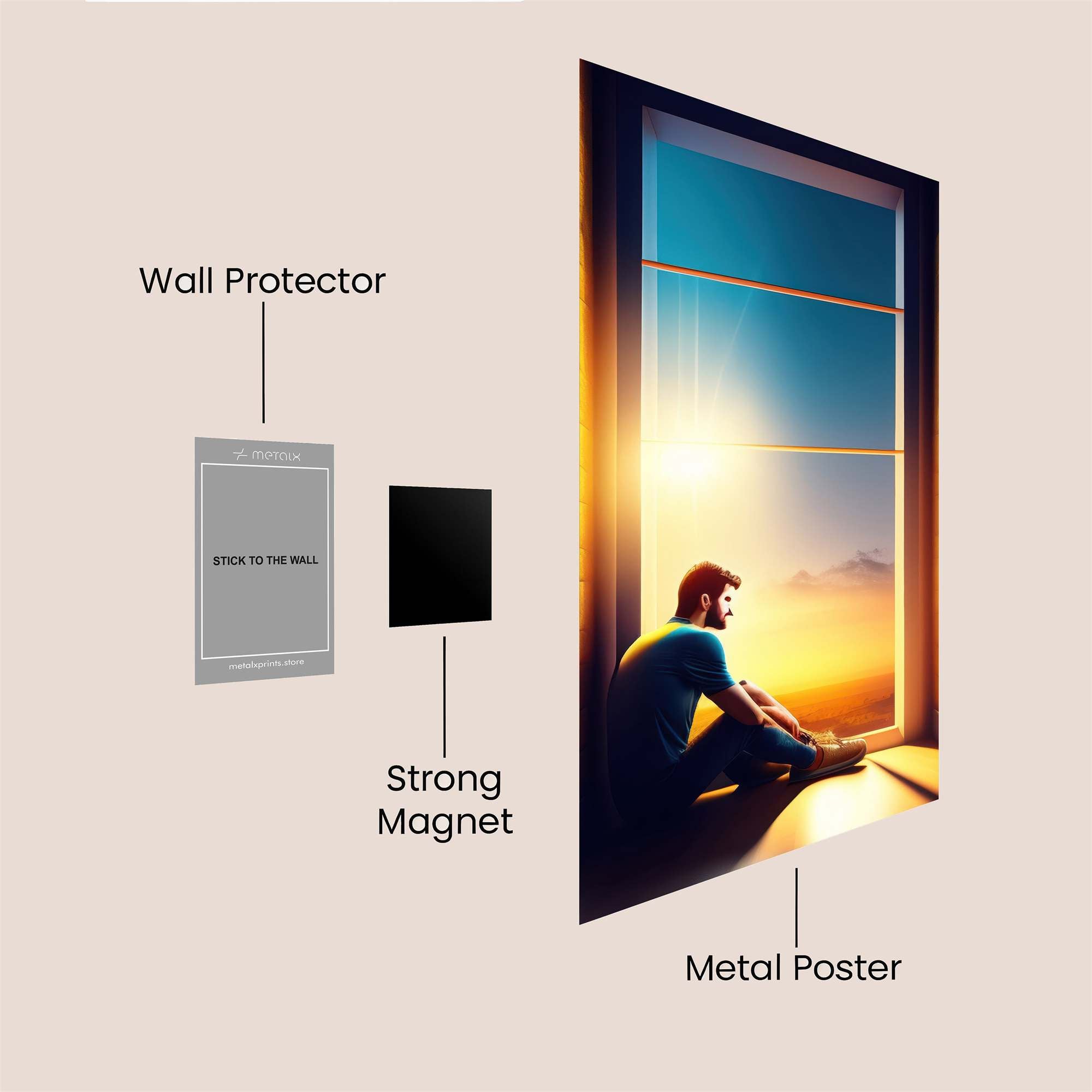 Sunset Solitude Safe Wall Magnetic / M