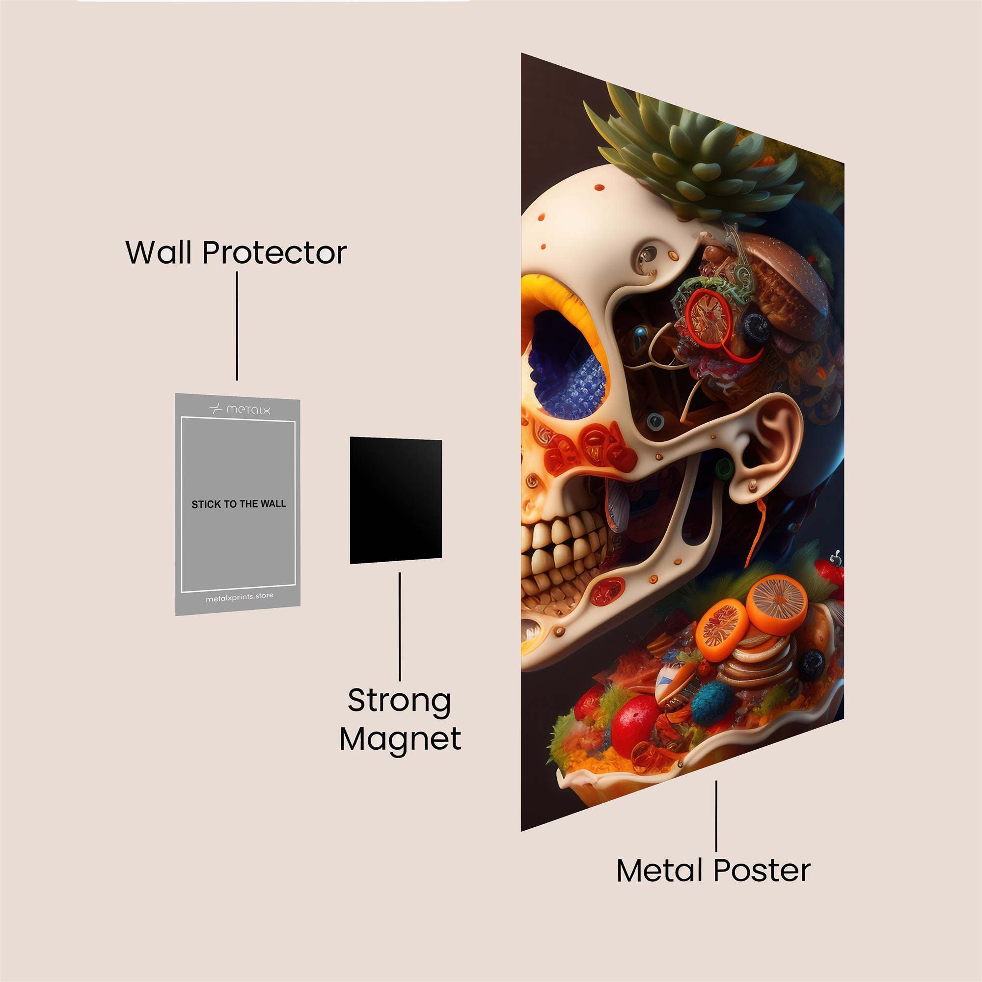 Skull Fiesta Safe Wall Magnetic / M