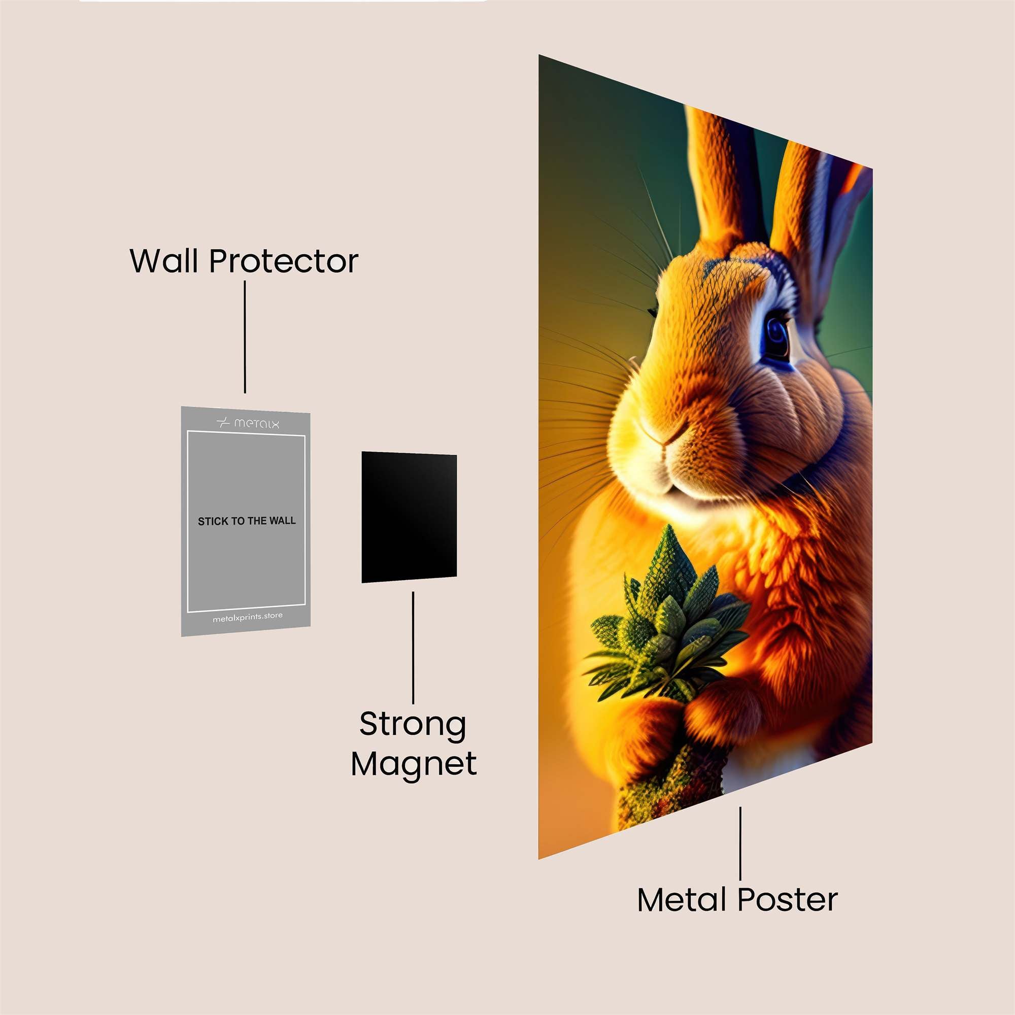 Bunny Bliss Safe Wall Magnetic / M