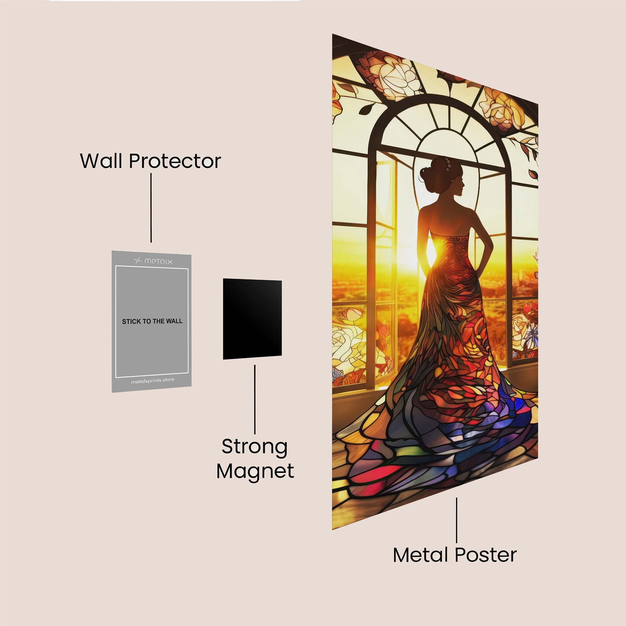 Sunset Silhouette Safe Wall Magnetic / M