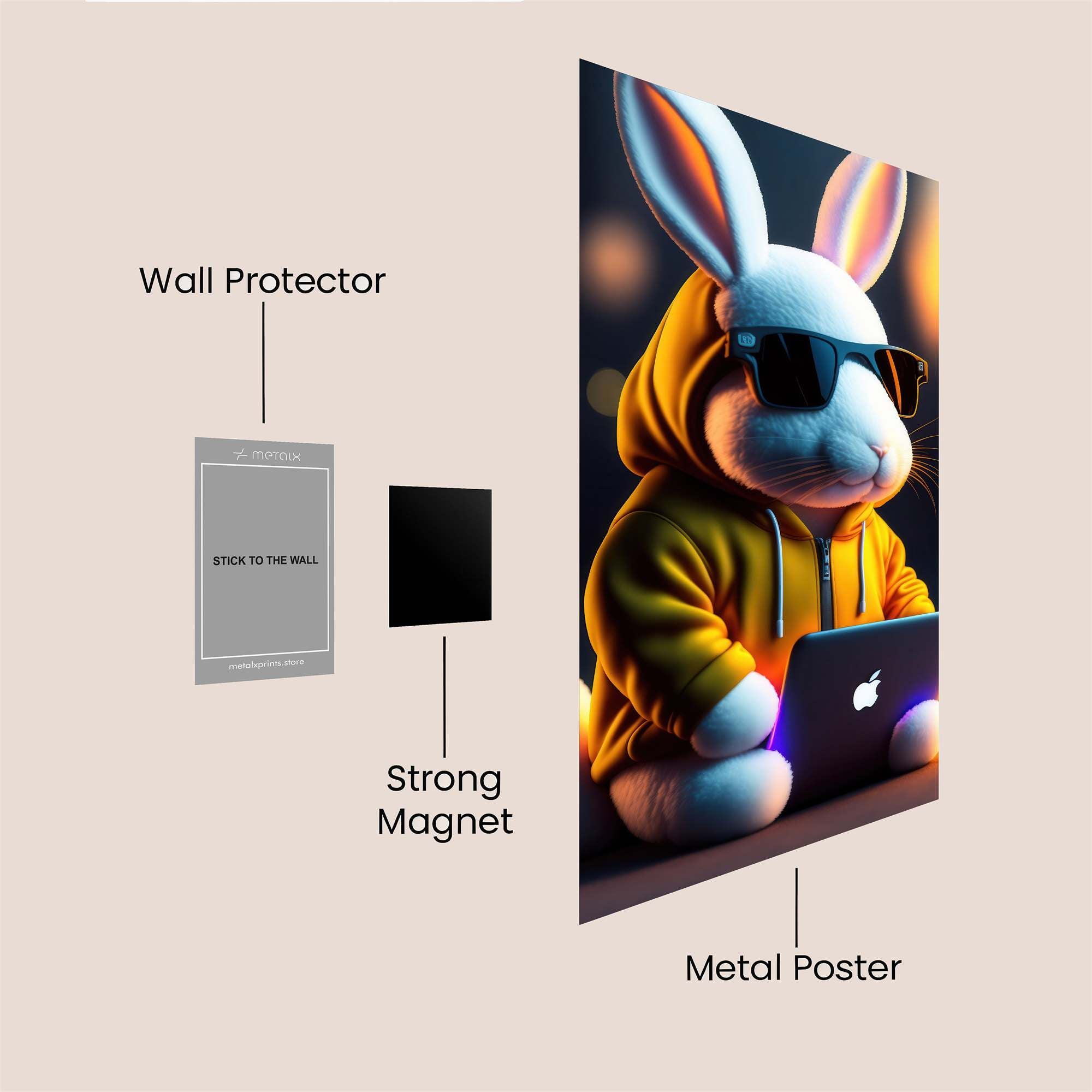 Bunny Hacker Safe Wall Magnetic / M