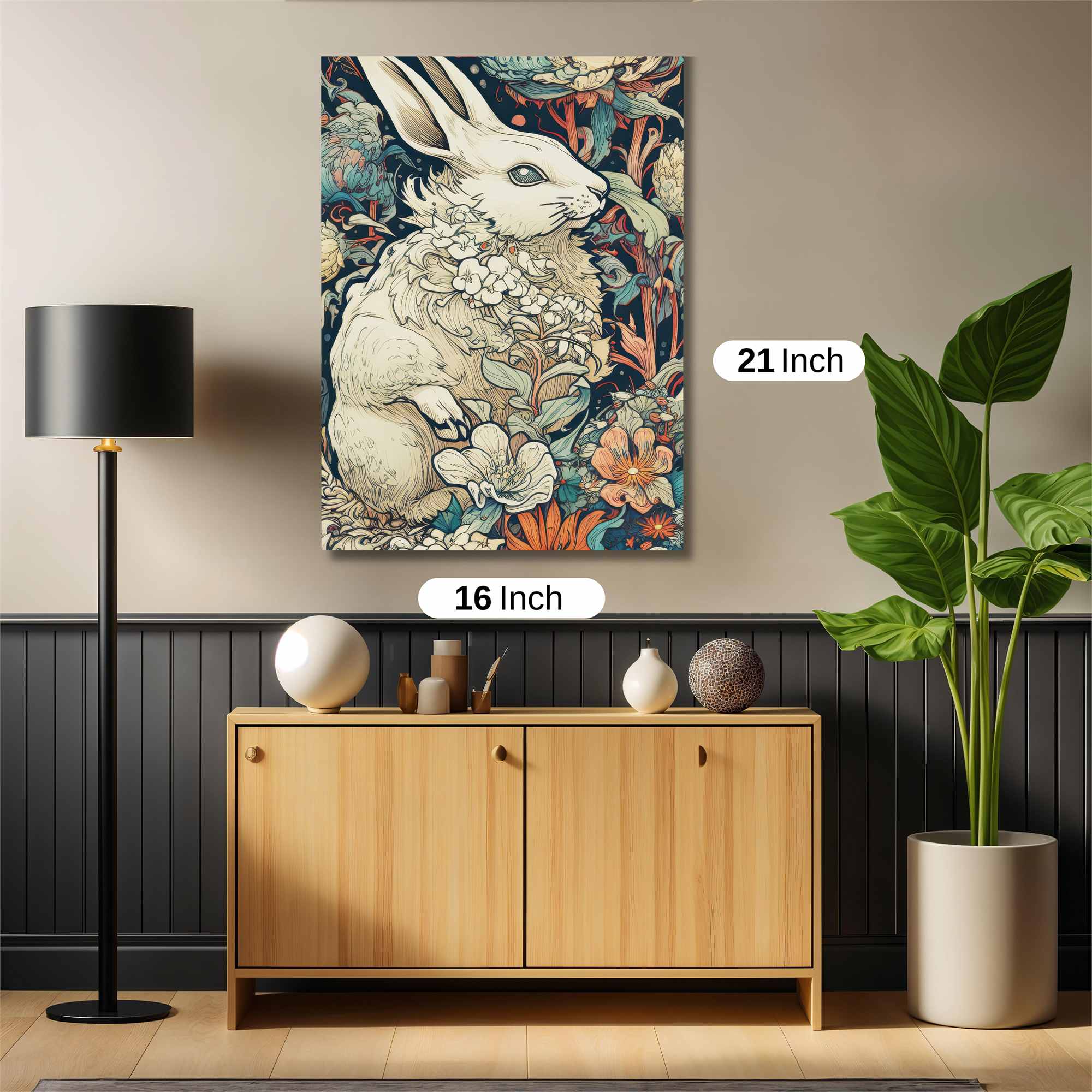 Floral Serenity Safe Wall Magnetic / M