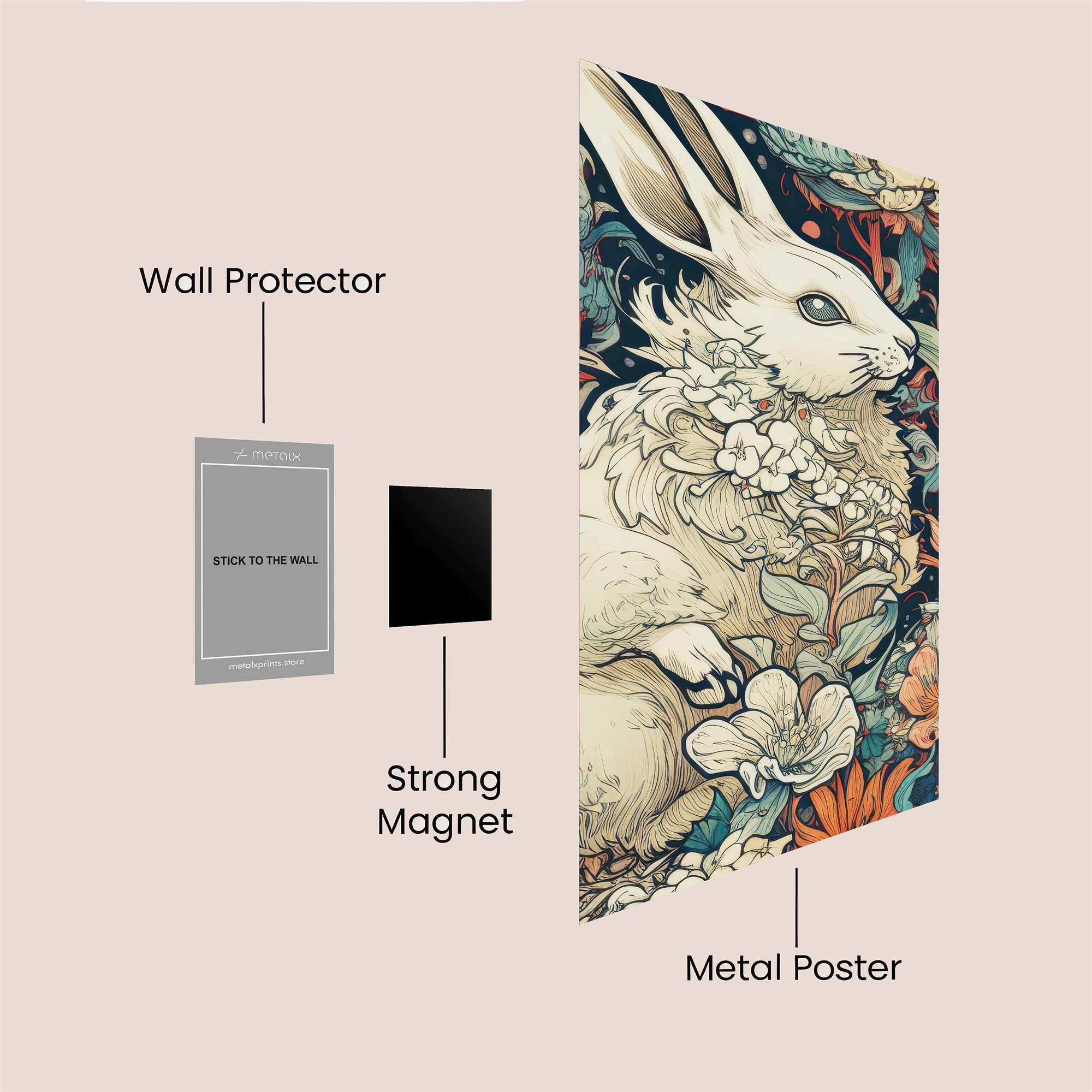 Floral Serenity Safe Wall Magnetic / M