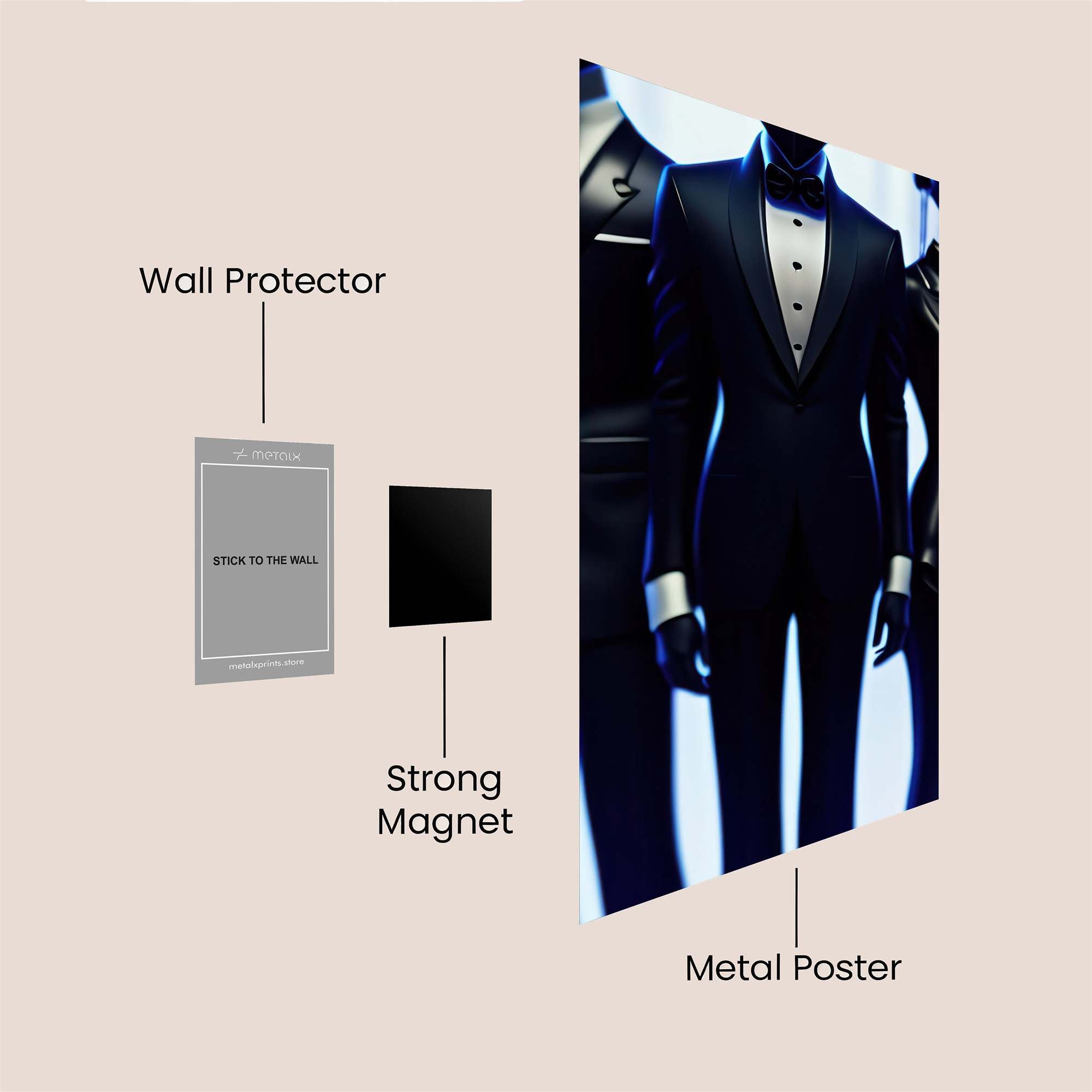 Masquerade Elegance Safe Wall Magnetic / M