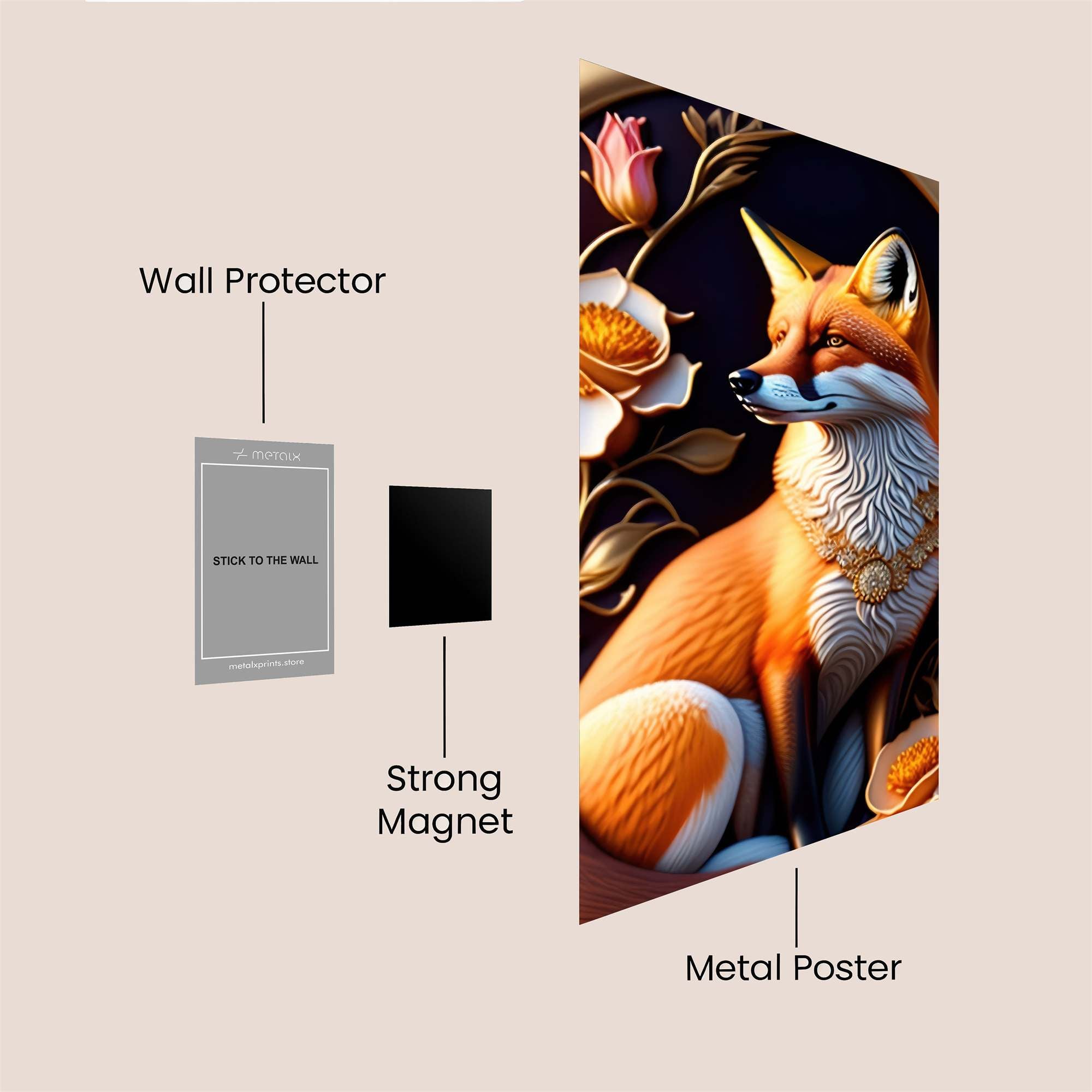 Regal Fox Safe Wall Magnetic / M