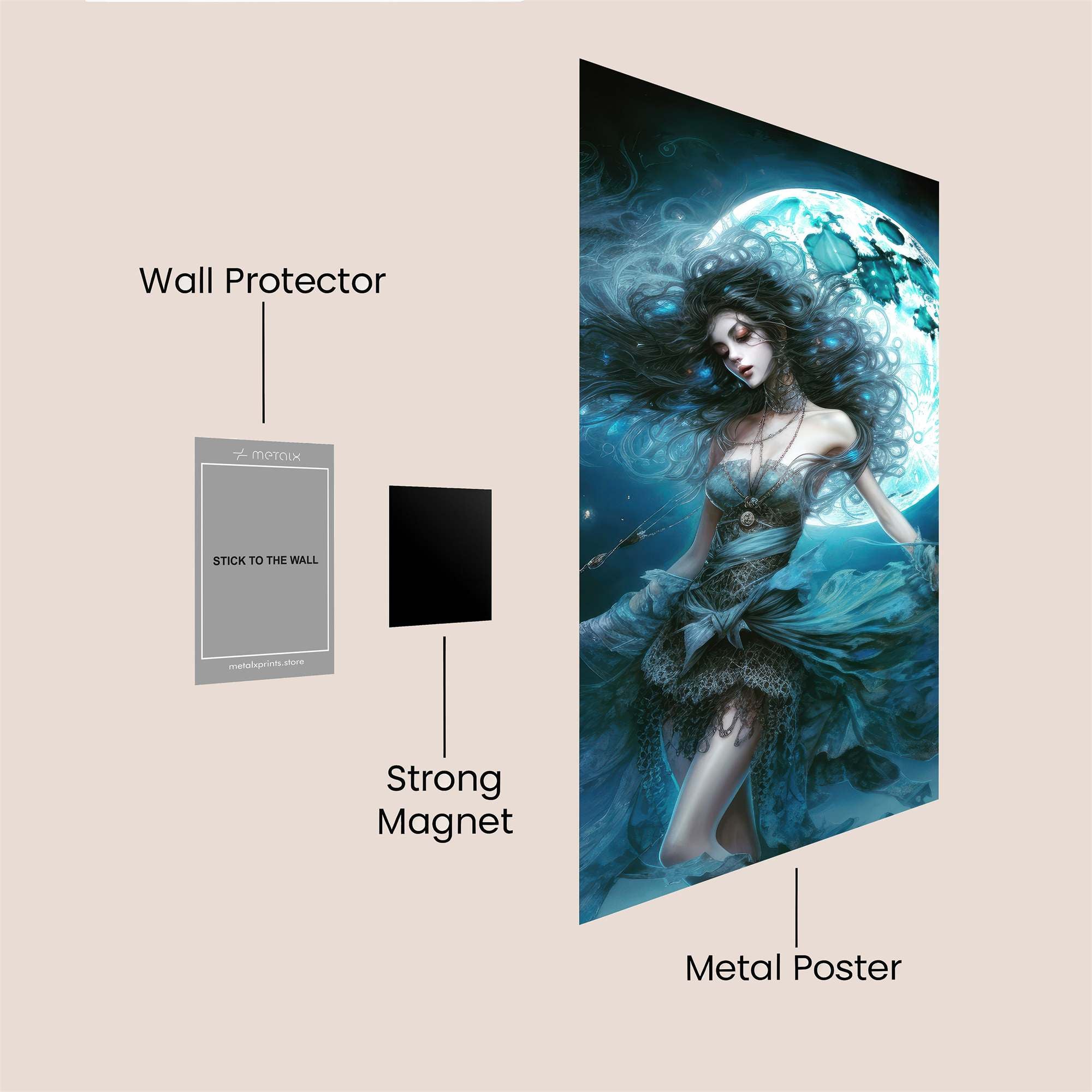 Moonlit Enchantress Safe Wall Magnetic / M