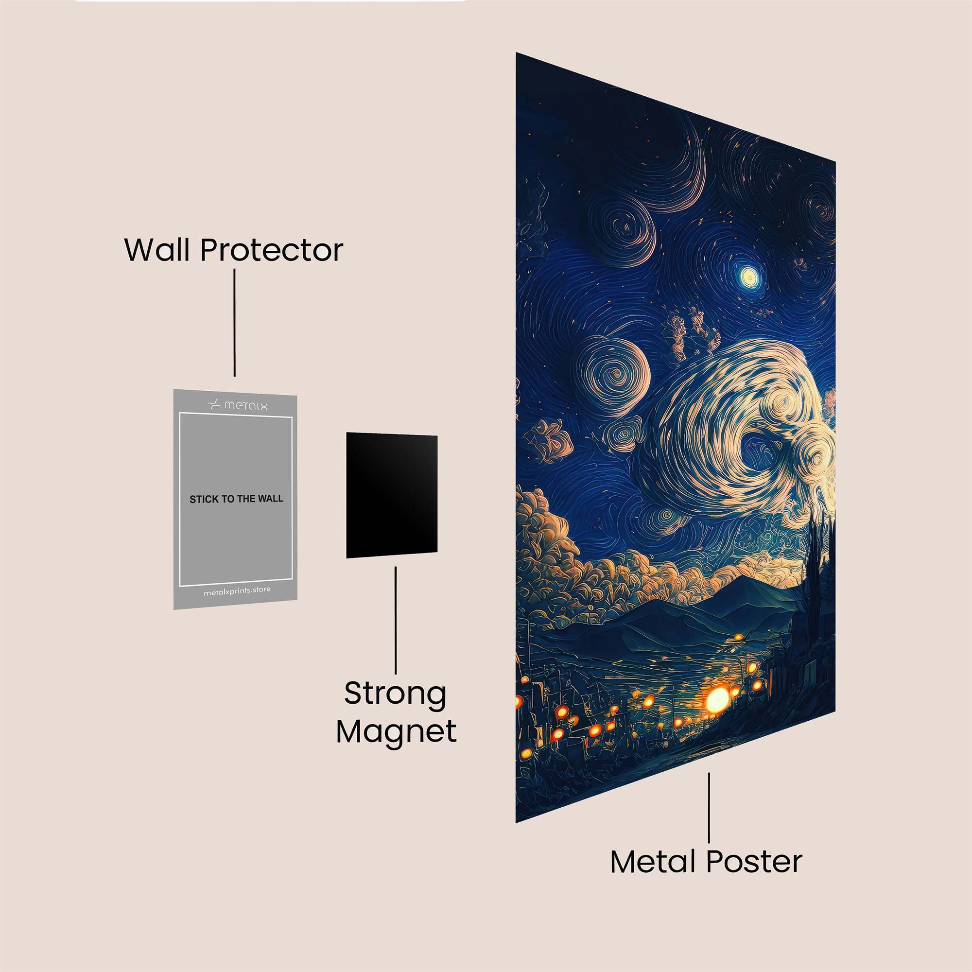 Starry Whimsy Safe Wall Magnetic / M