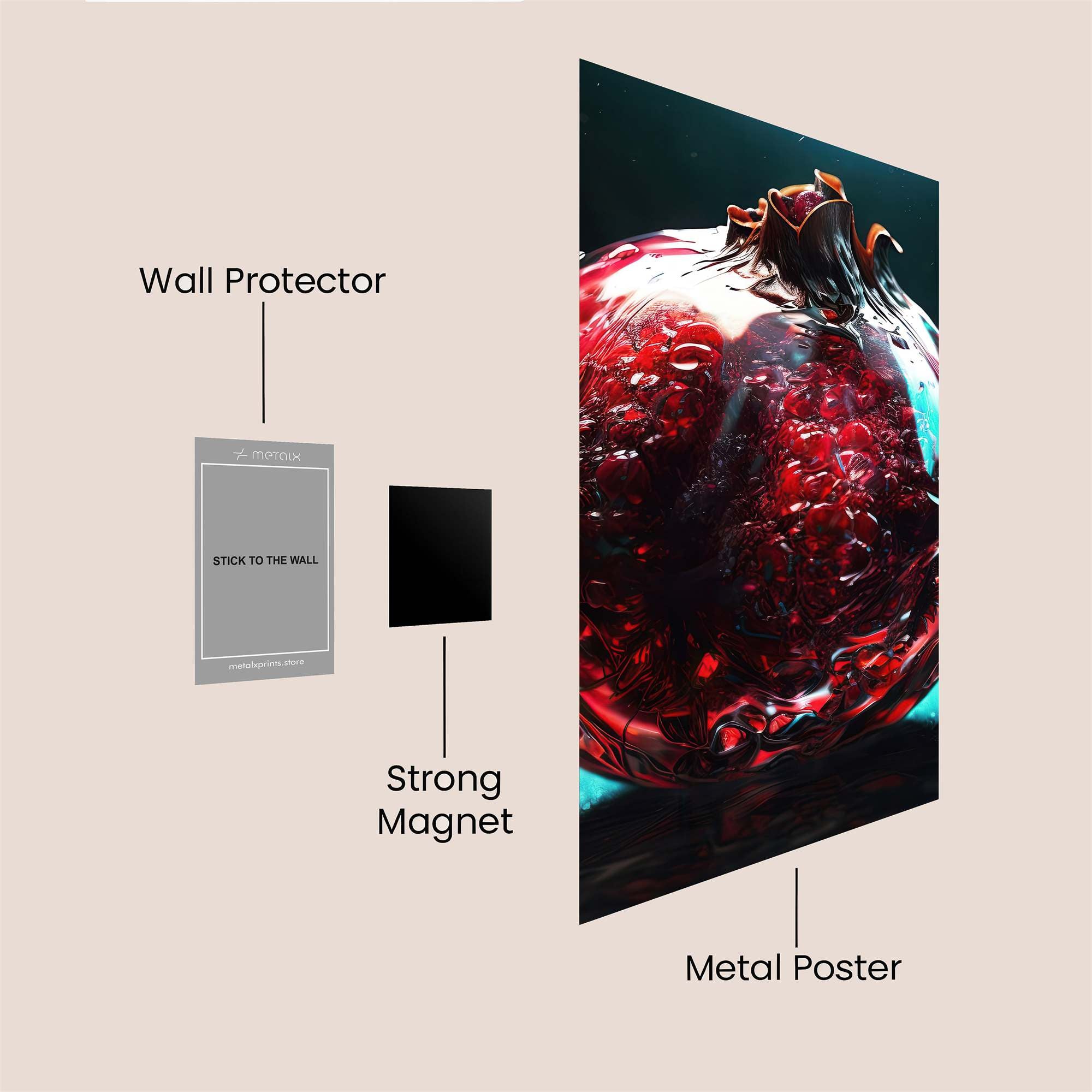Pomegranate Radiance Safe Wall Magnetic / M