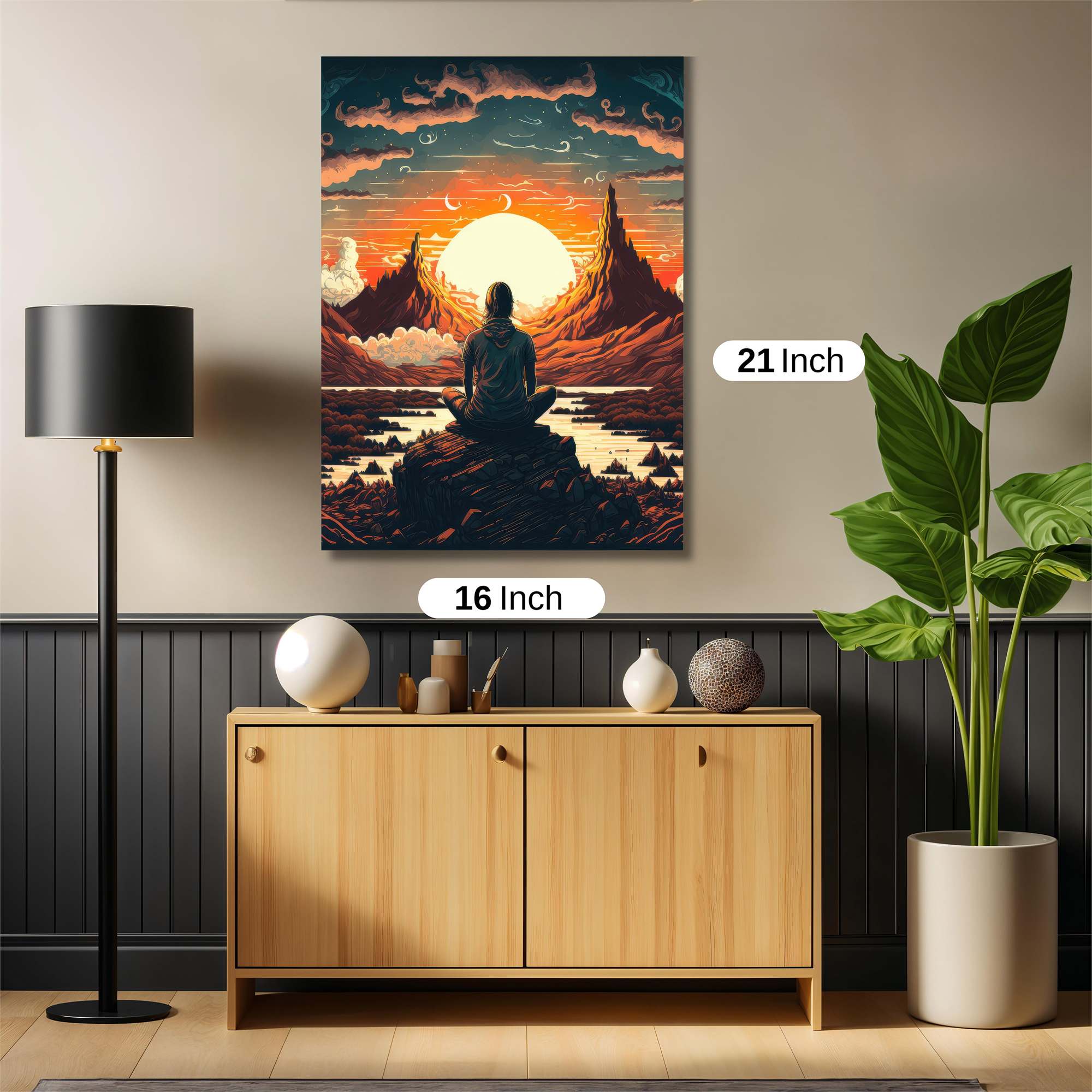 Sunset Serenity Safe Wall Magnetic / M