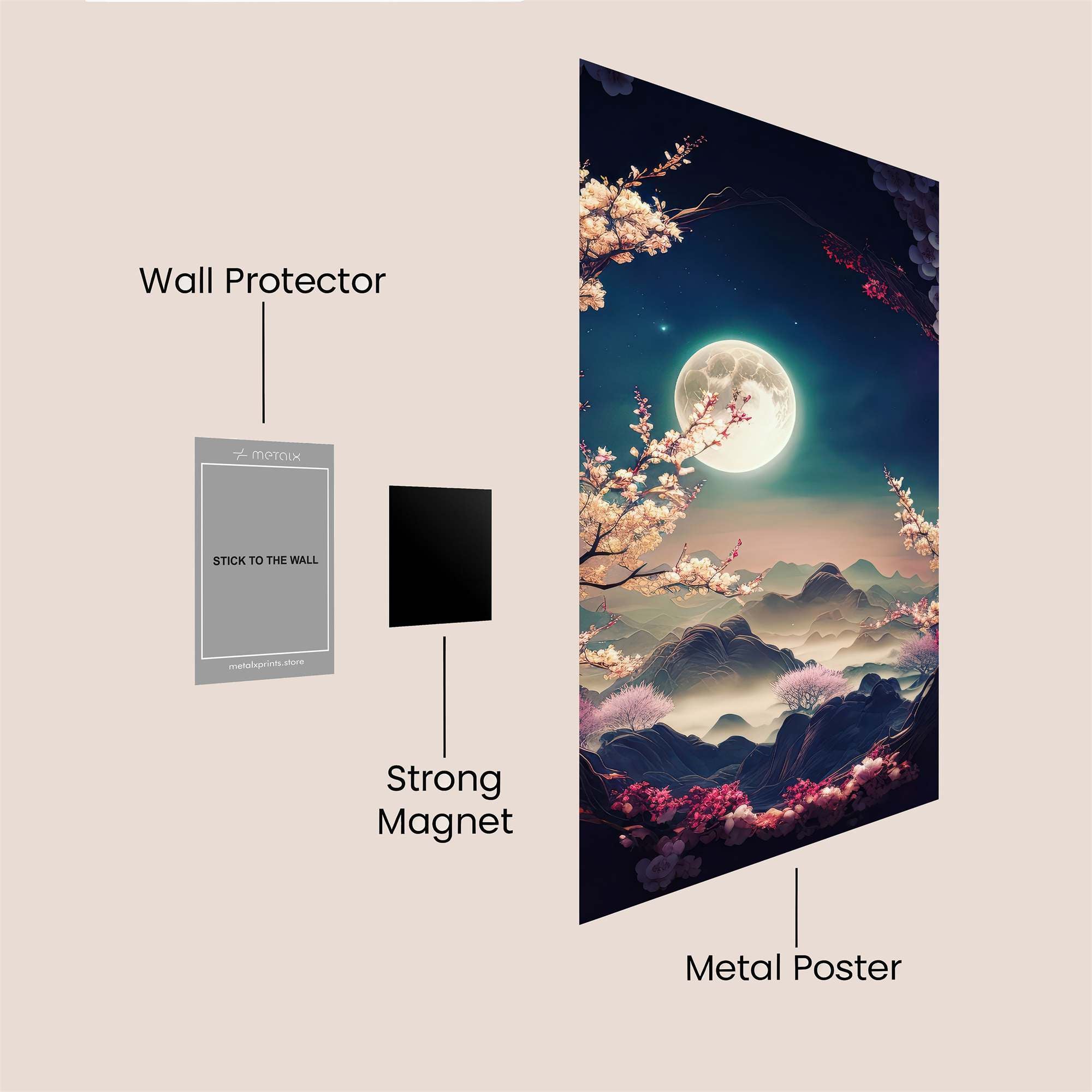 Moonlit Serenity Safe Wall Magnetic / M