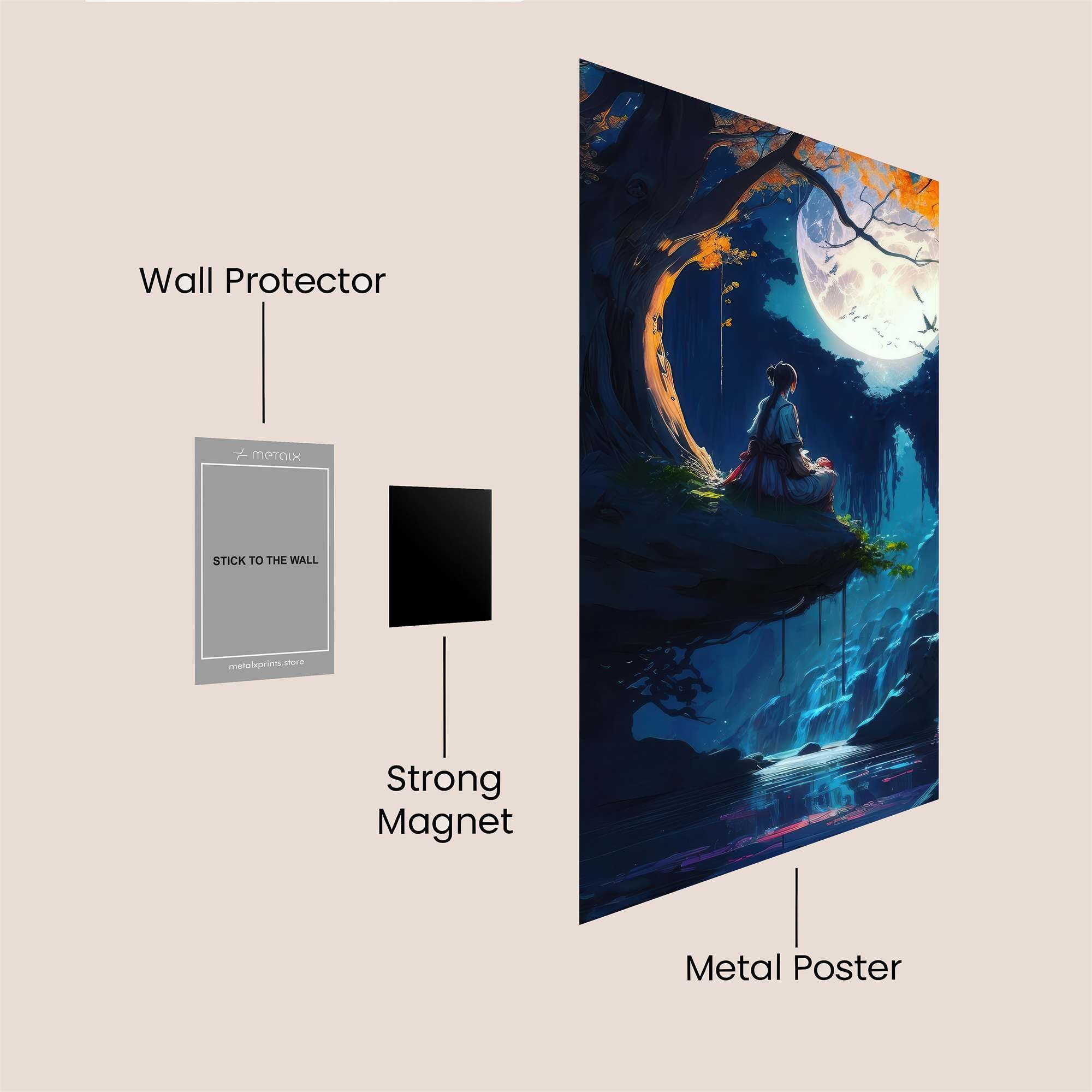 Moonlit Serenity Safe Wall Magnetic / M