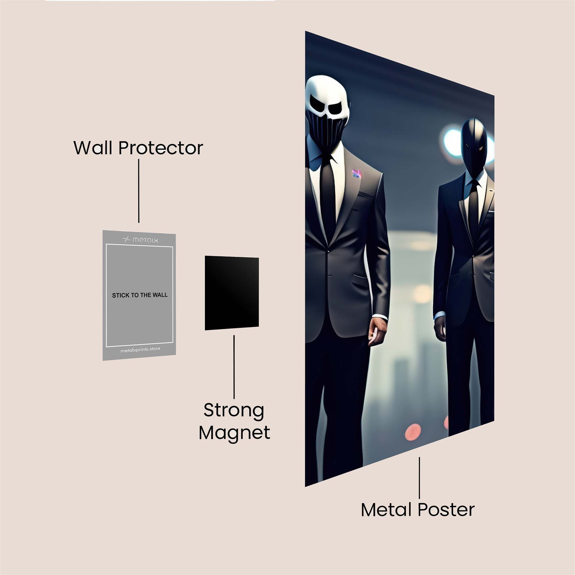 Masked Mystery Safe Wall Magnetic / M