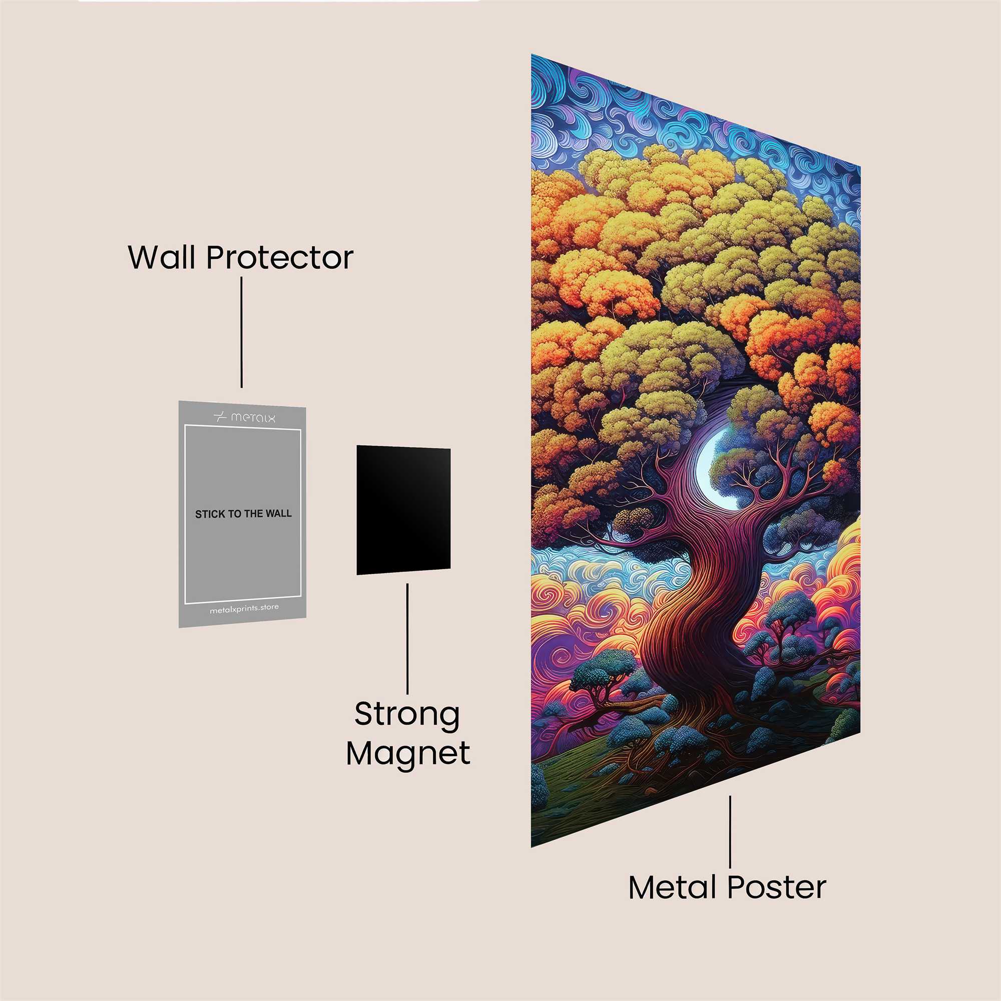 Moonlit Whimsy Safe Wall Magnetic / M