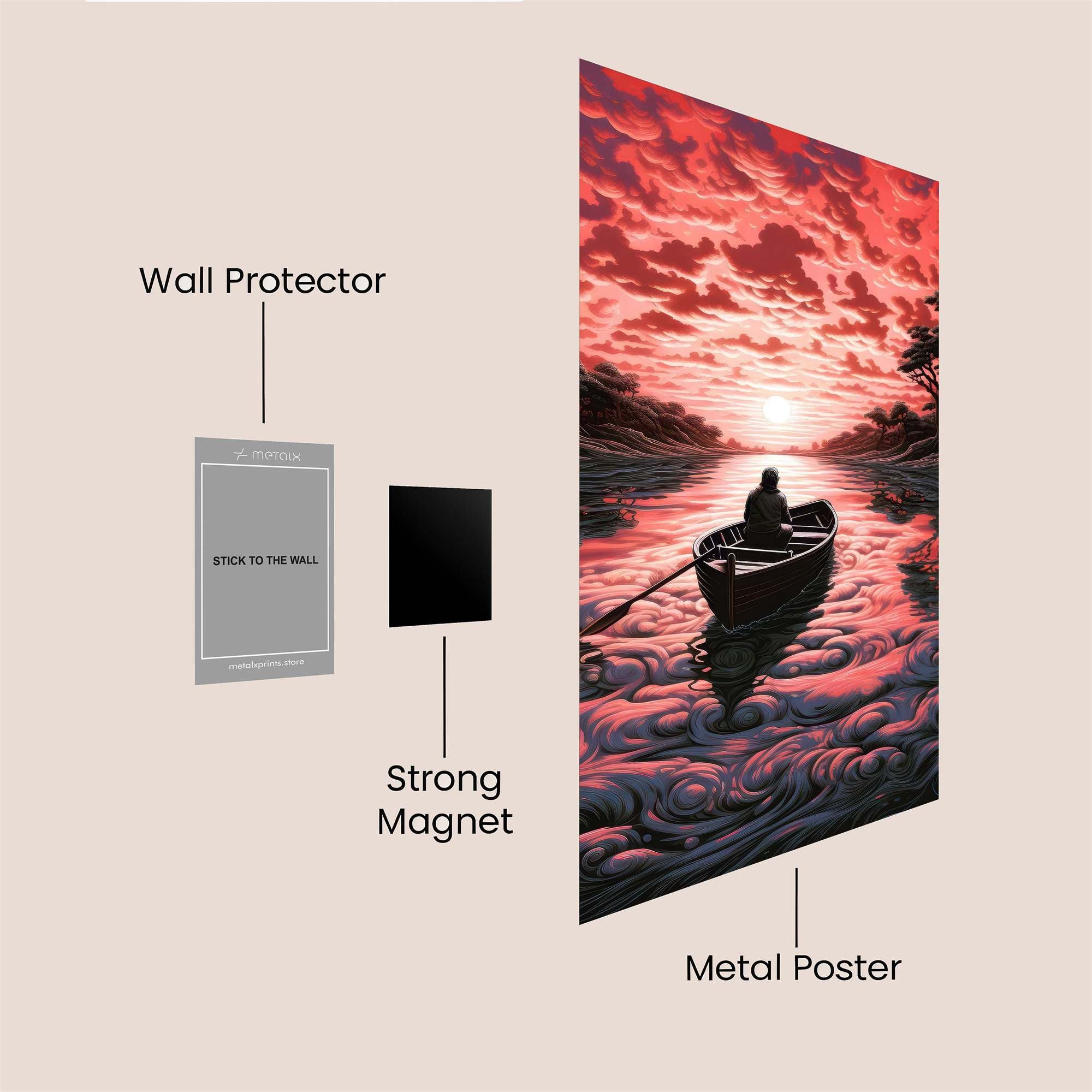 Sunset Solitude Safe Wall Magnetic / M