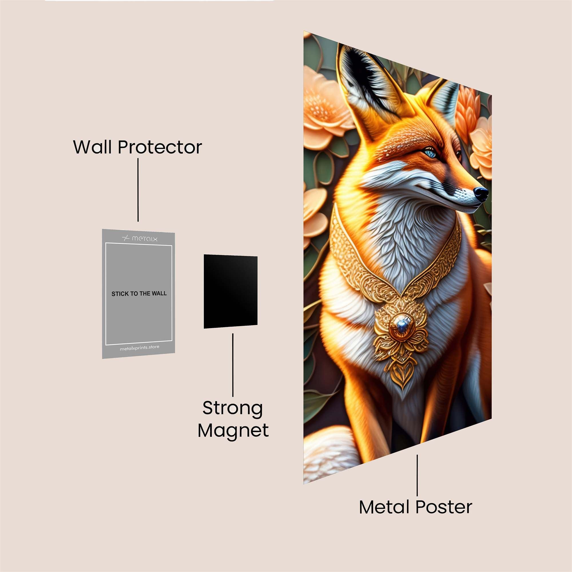 Regal Fox Safe Wall Magnetic / M