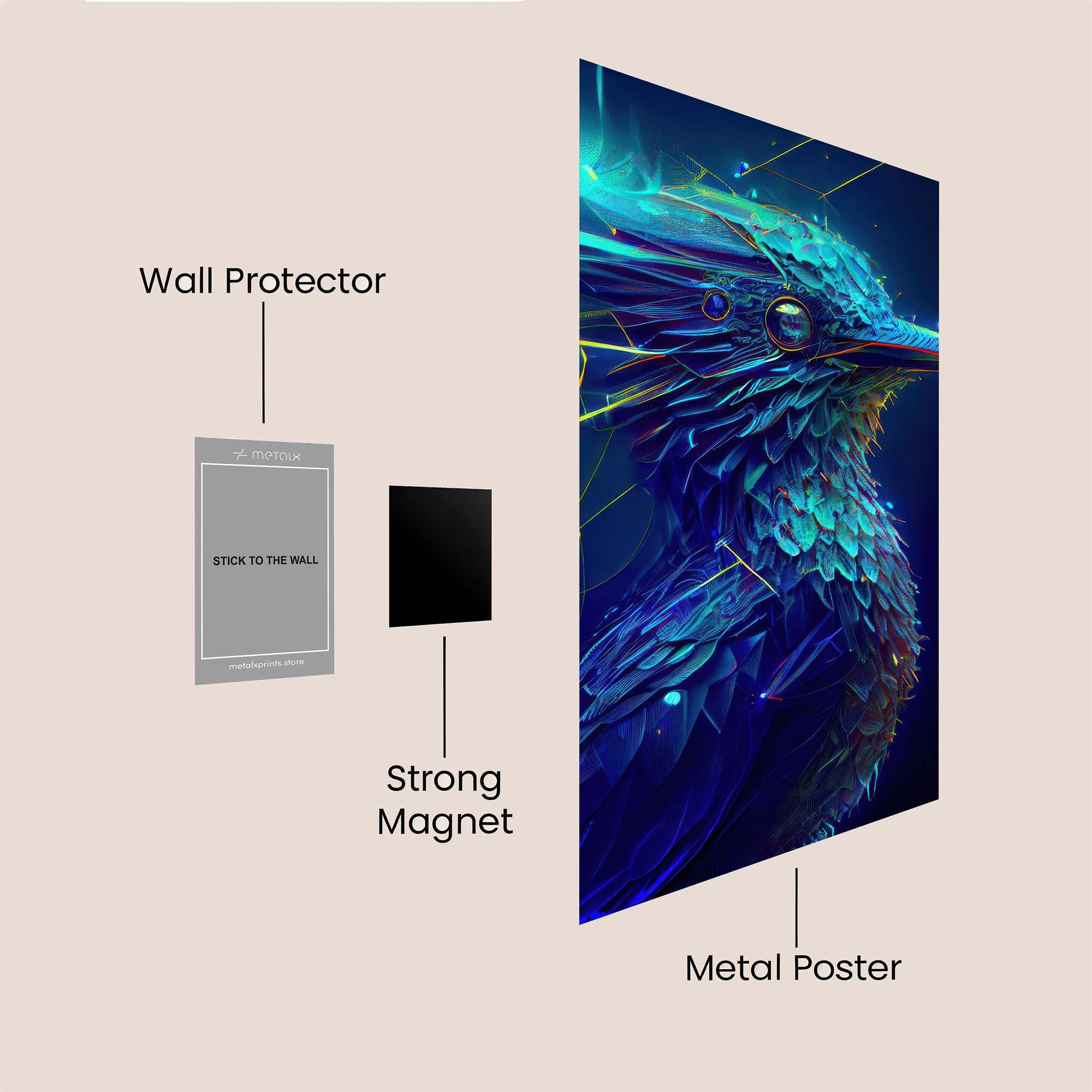 Pixelated Freedom Safe Wall Magnetic / M