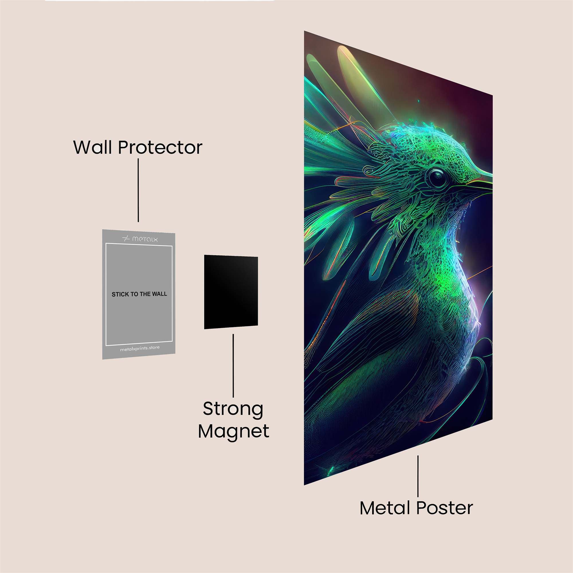 Mystic Aura Safe Wall Magnetic / M