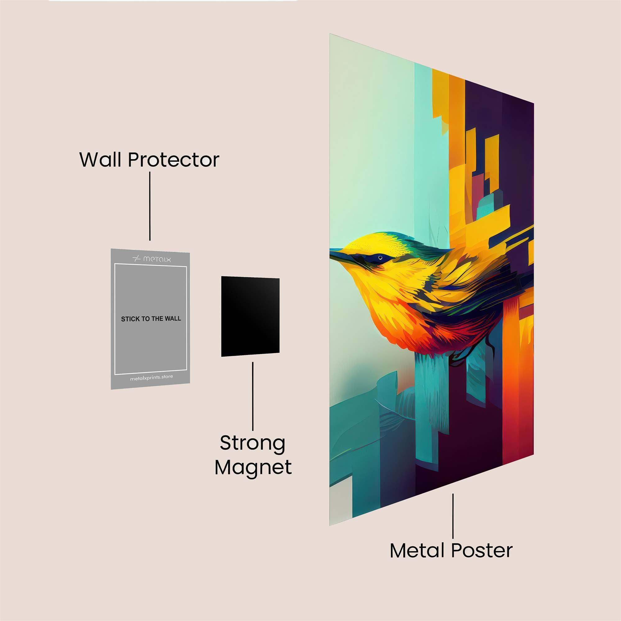 Warbler Whimsy Safe Wall Magnetic / M