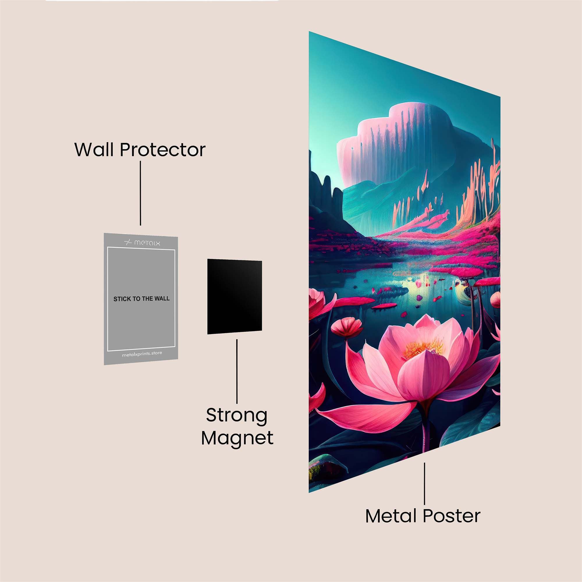 Lotus Dreamscape Safe Wall Magnetic / M