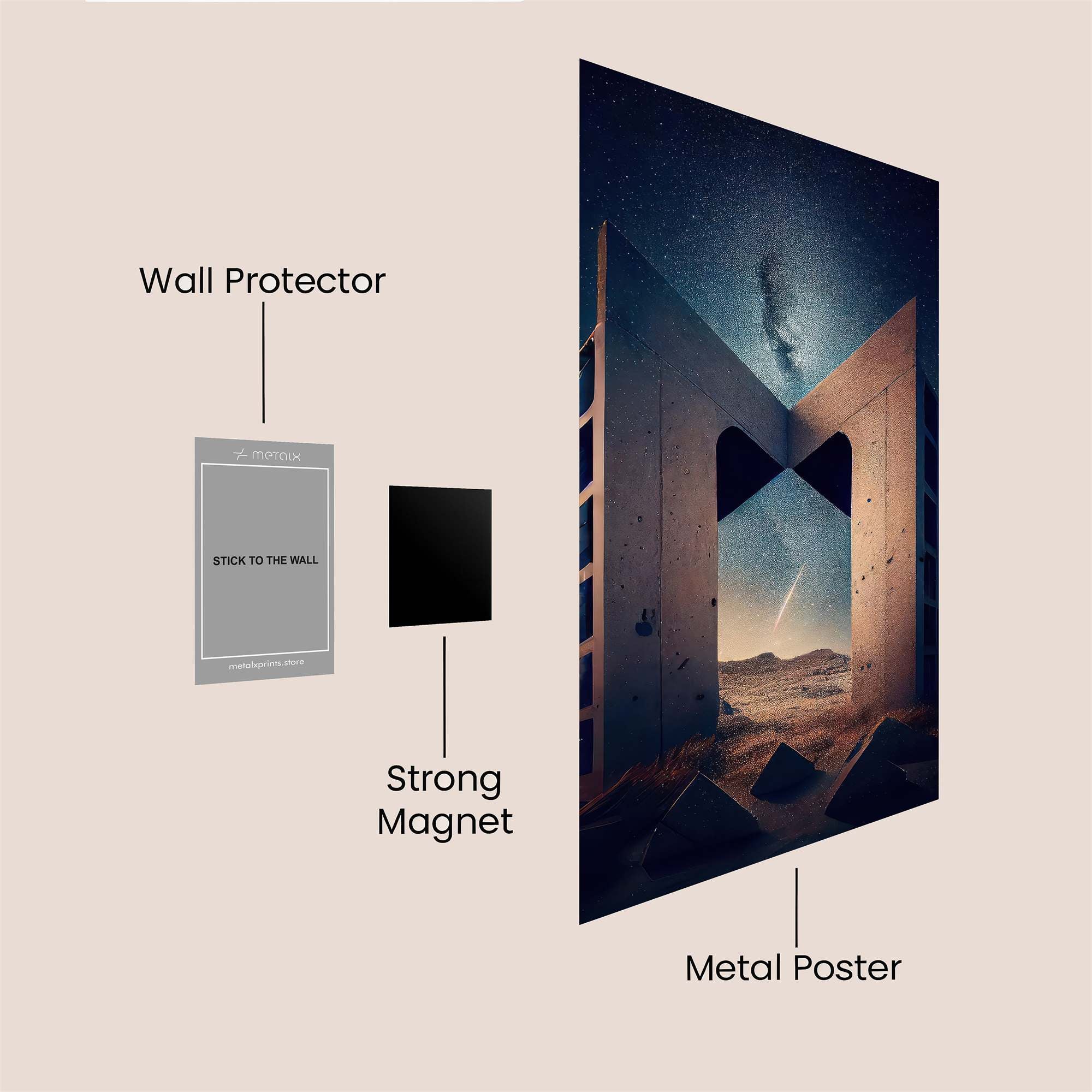 White Majesty Safe Wall Magnetic / M