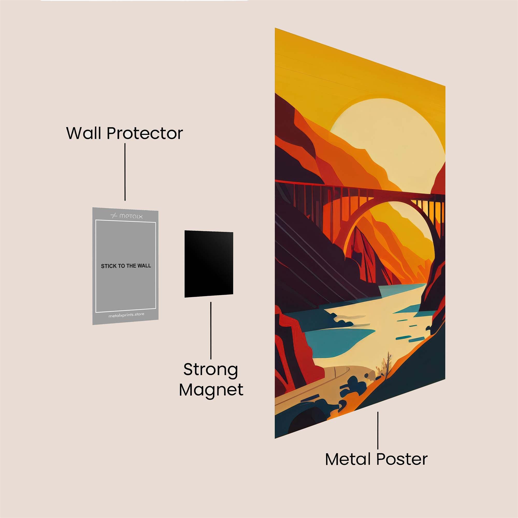Canyon Tranquil Safe Wall Magnetic / M