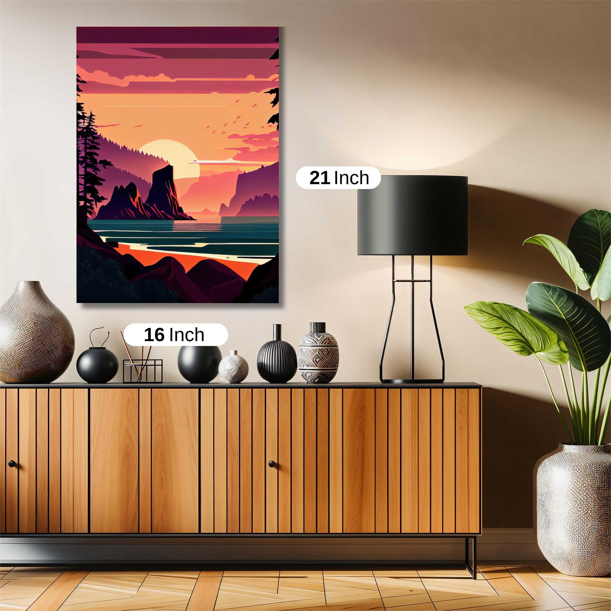 Sunset Serenity Safe Wall Magnetic / M