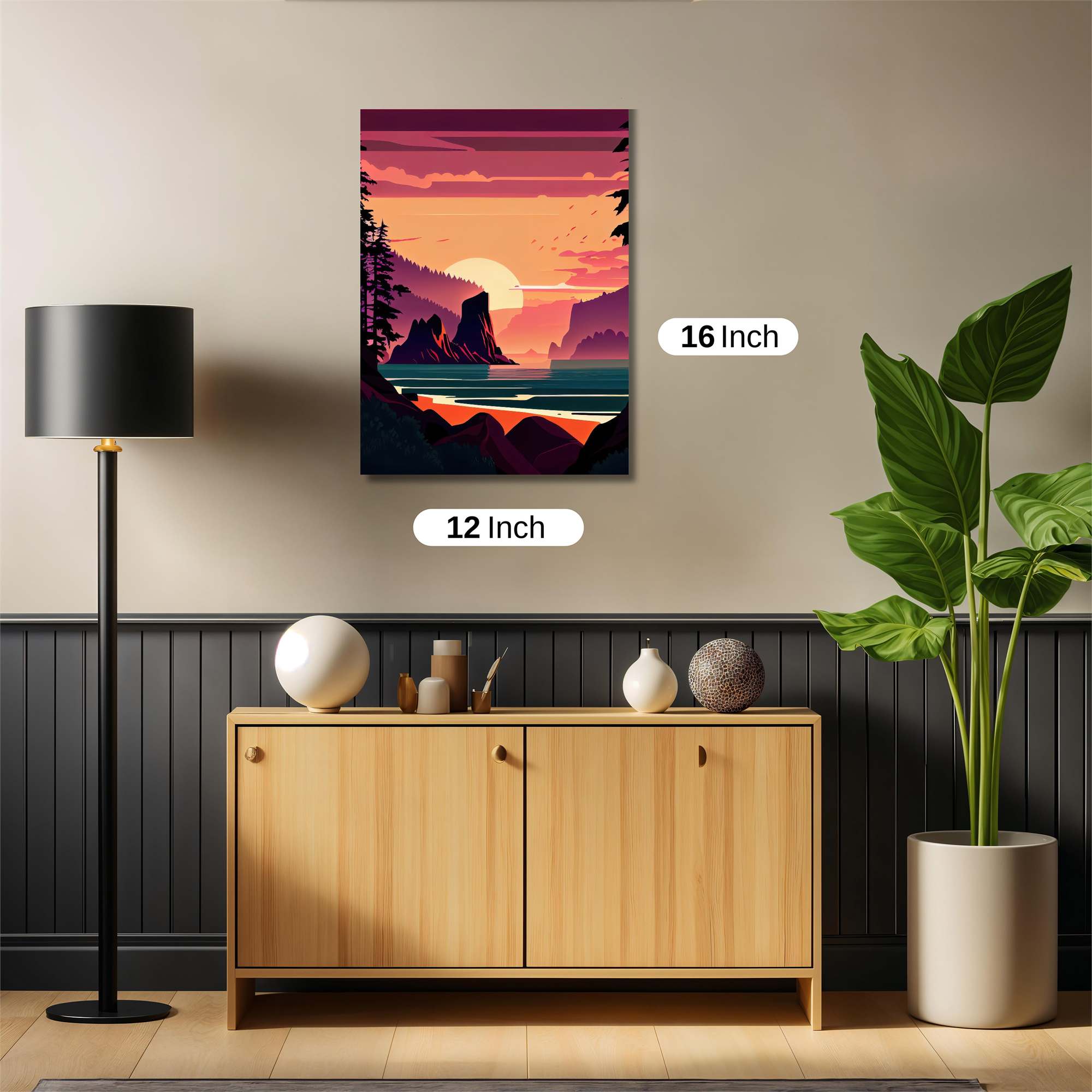 Sunset Serenity Safe Wall Magnetic / M