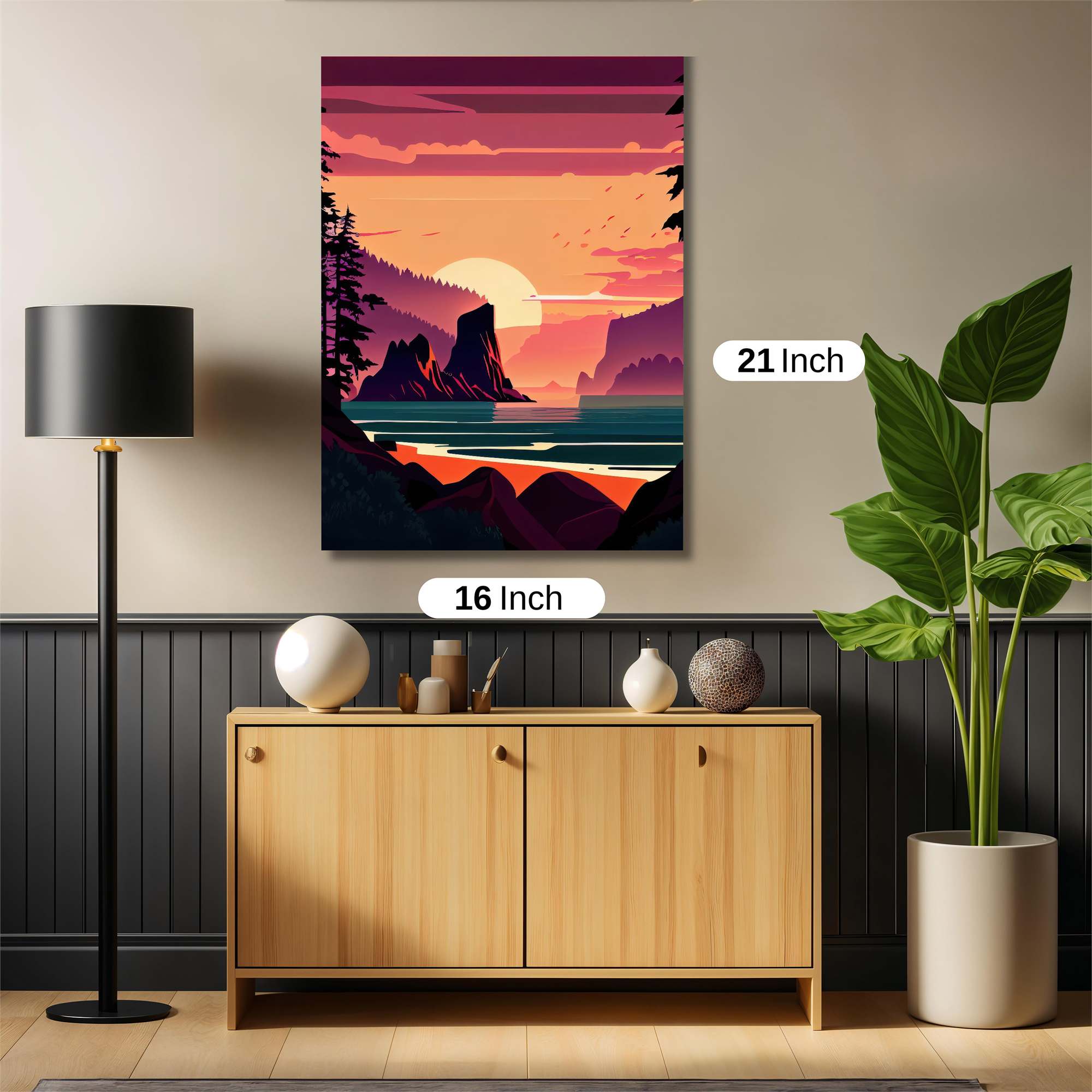 Sunset Serenity Safe Wall Magnetic / M