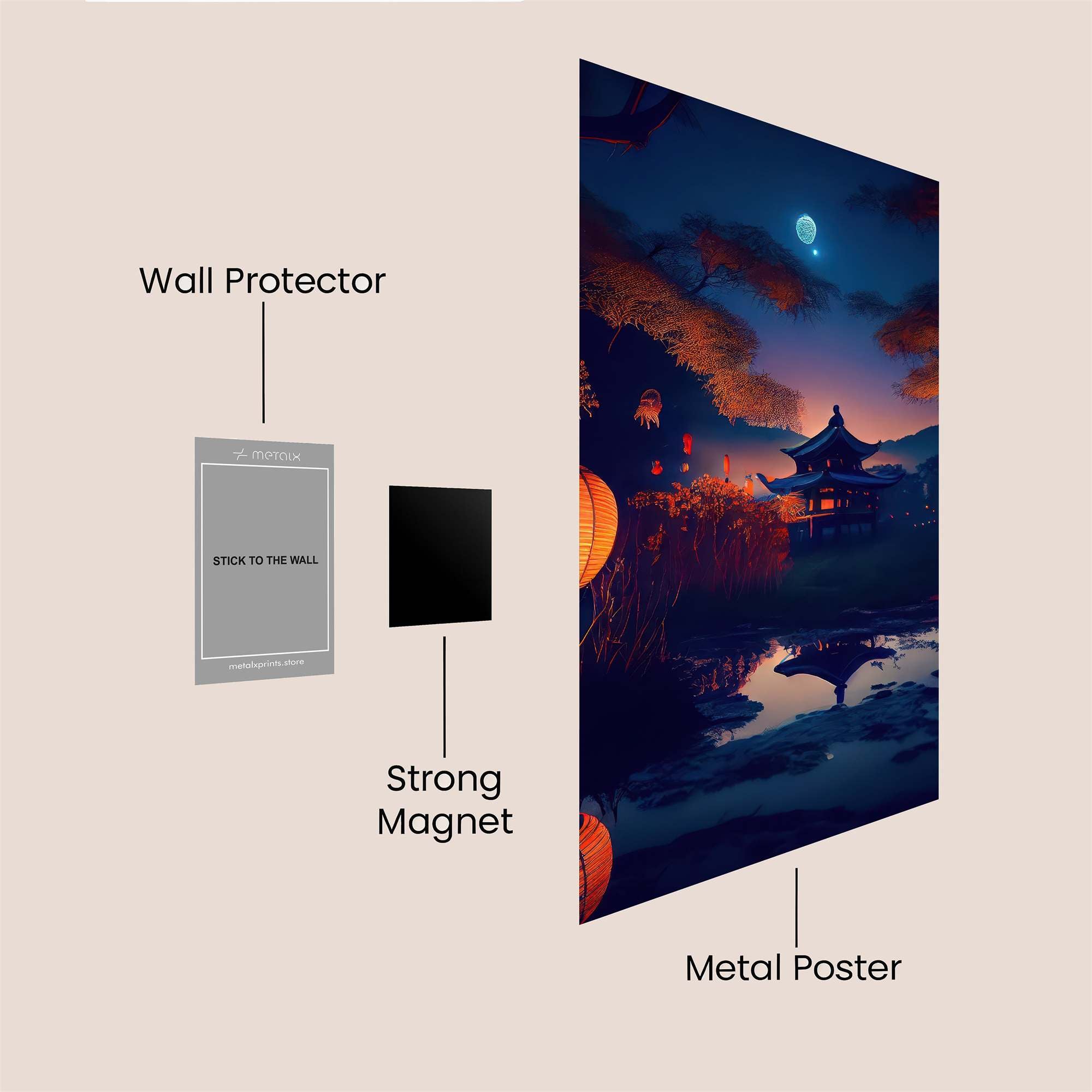 Moonlit Tranquility Safe Wall Magnetic / M