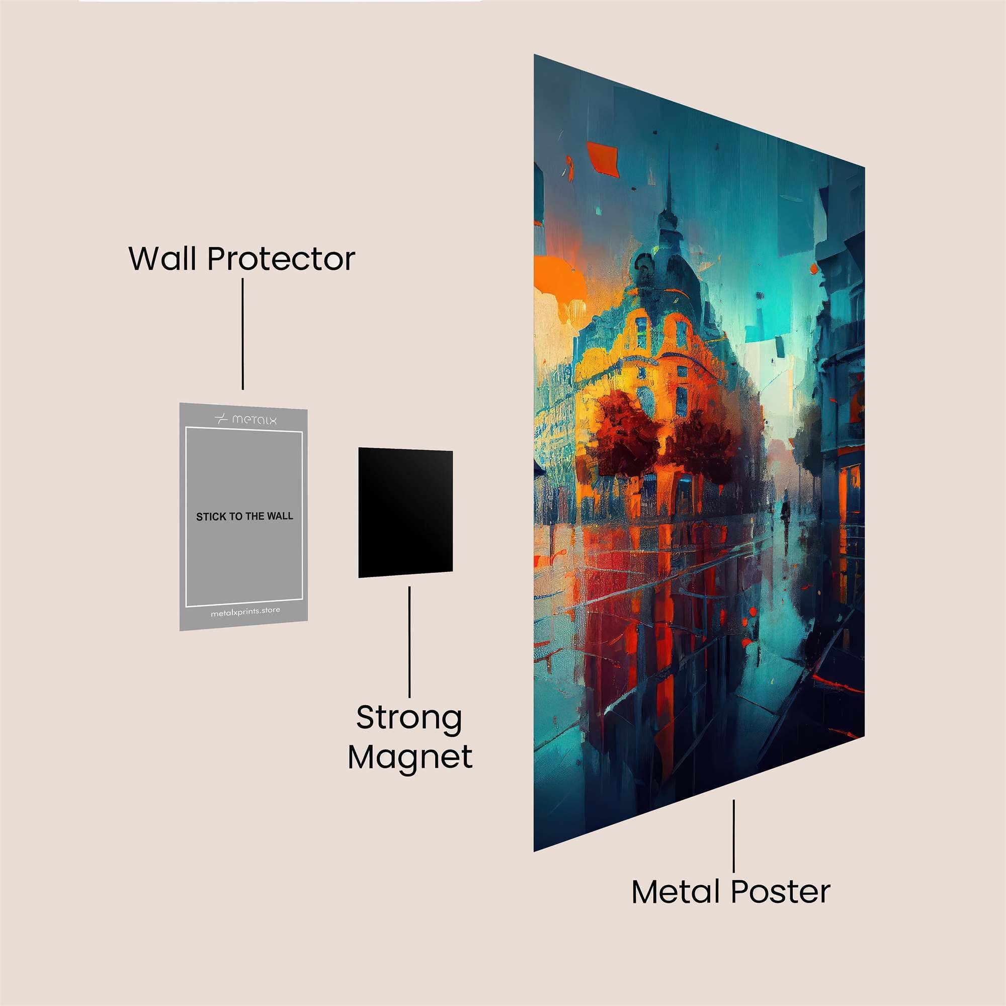 City Dreamscape Safe Wall Magnetic / M