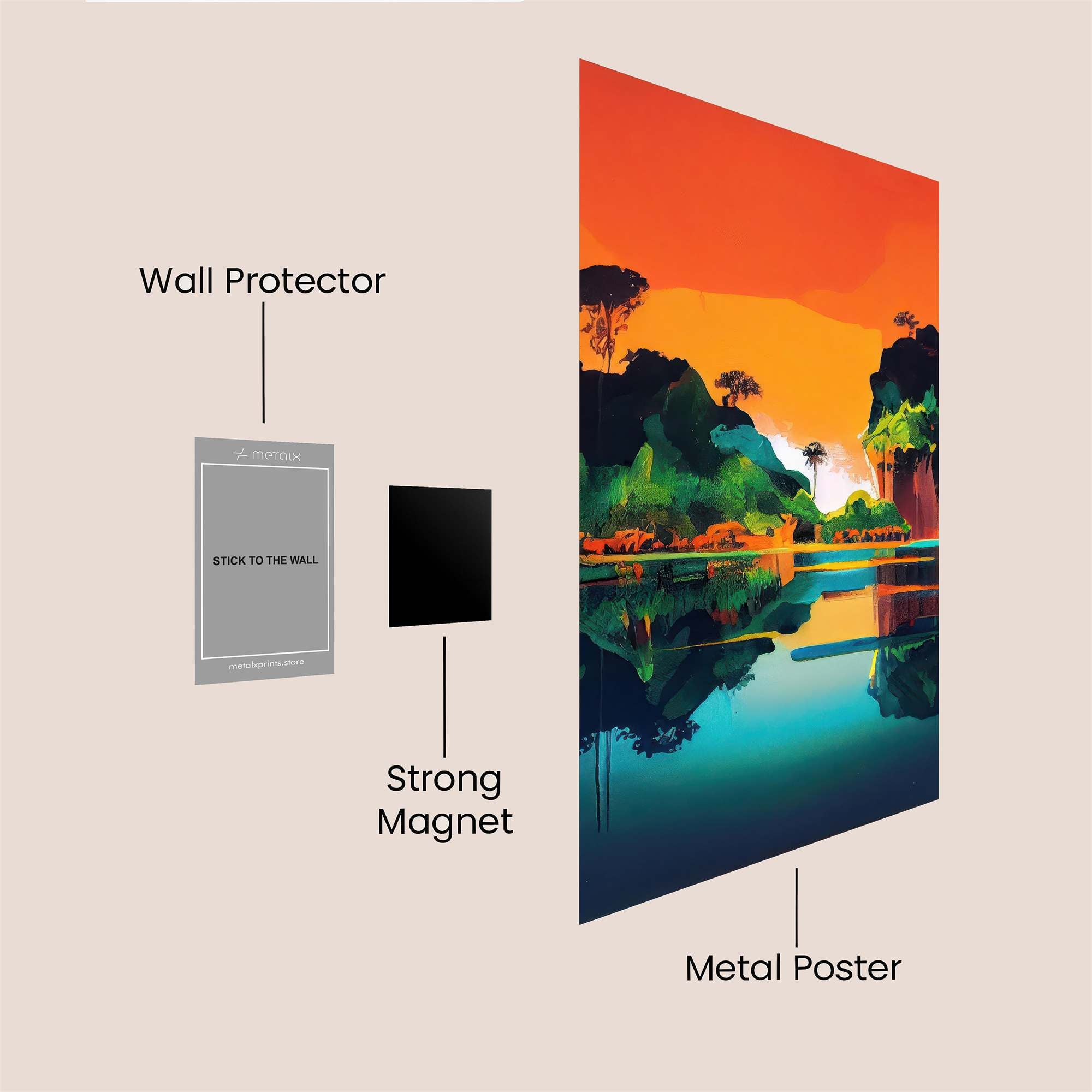 Island Serenity Safe Wall Magnetic / M
