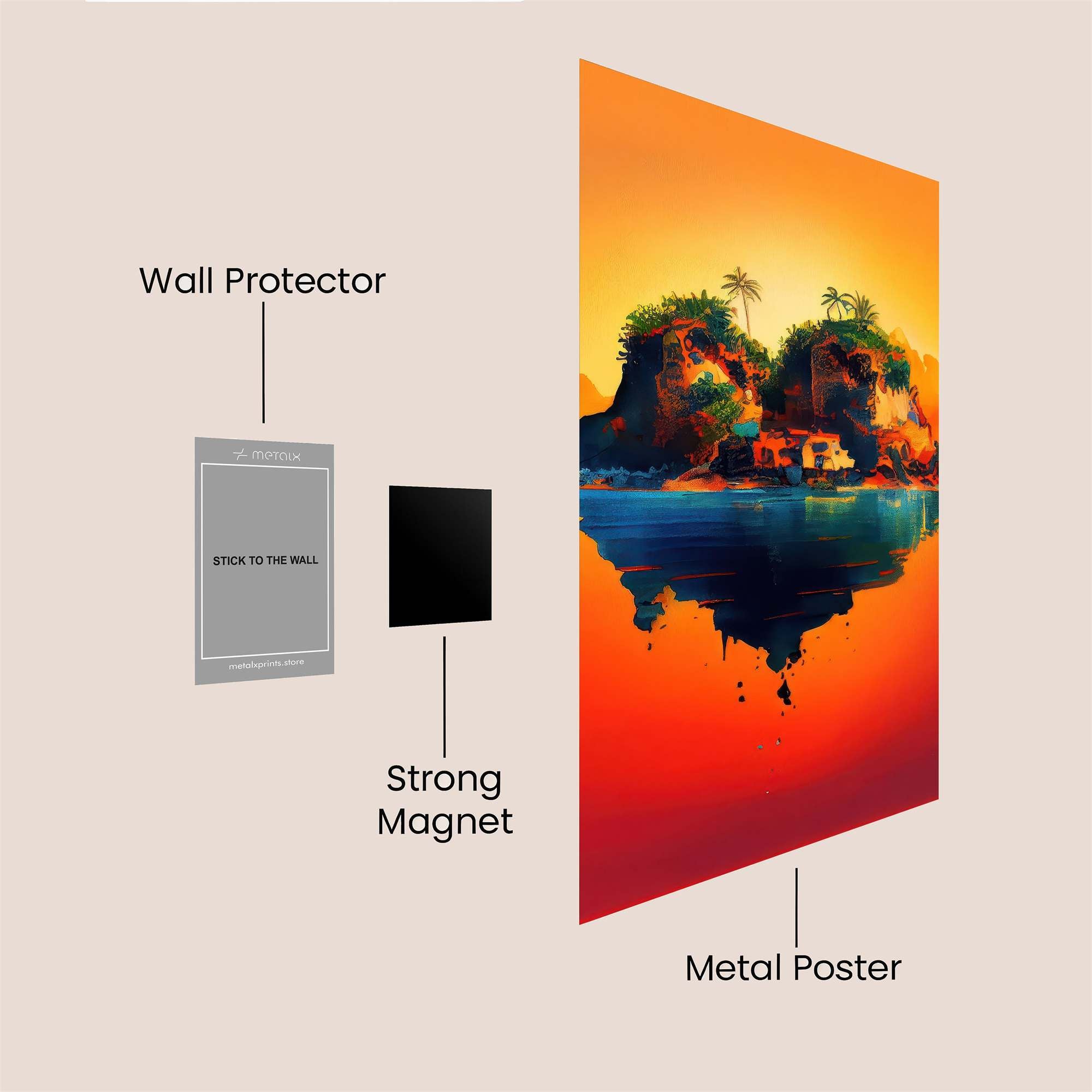 Island Dreamscape Safe Wall Magnetic / M
