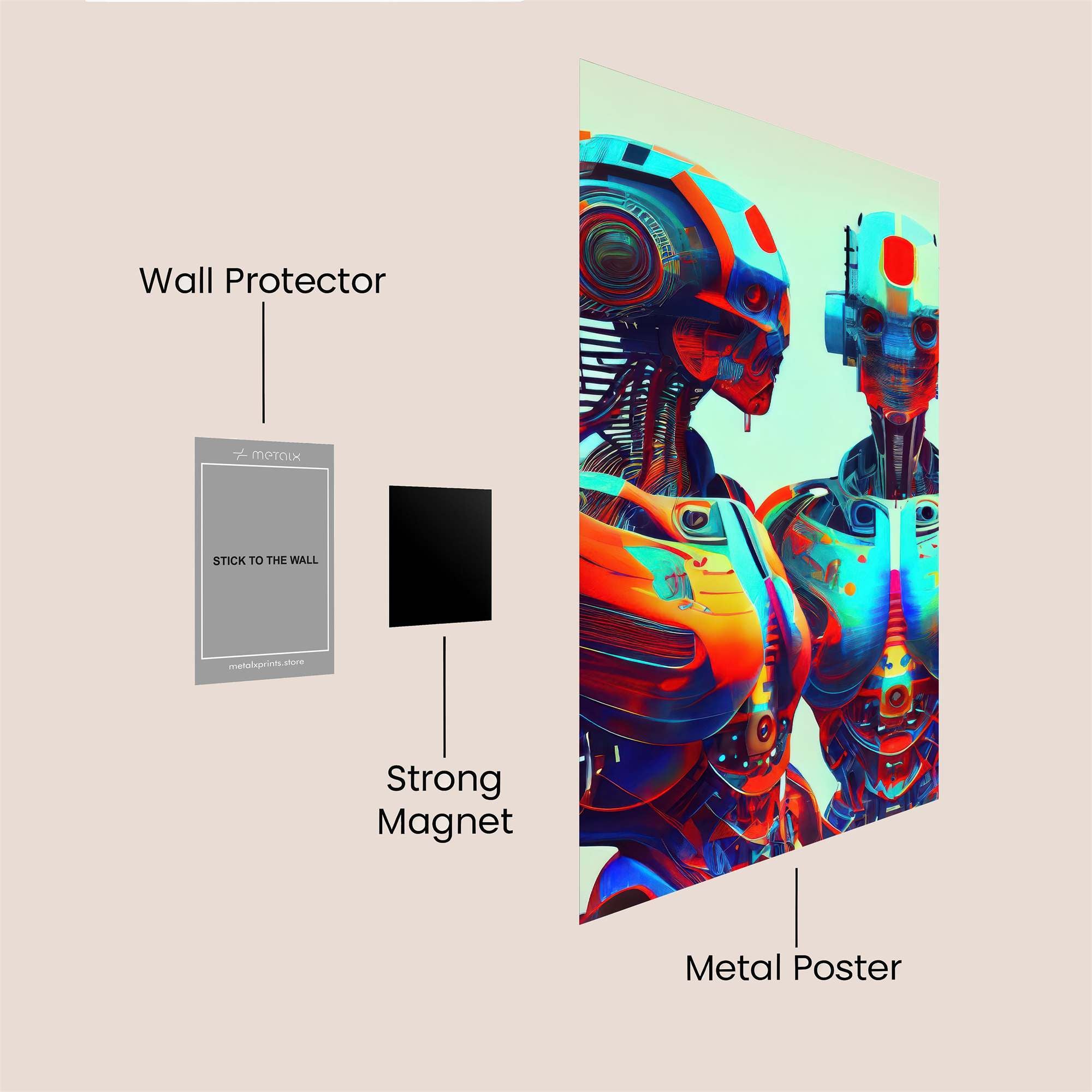 Robots Reimagined Safe Wall Magnetic / M