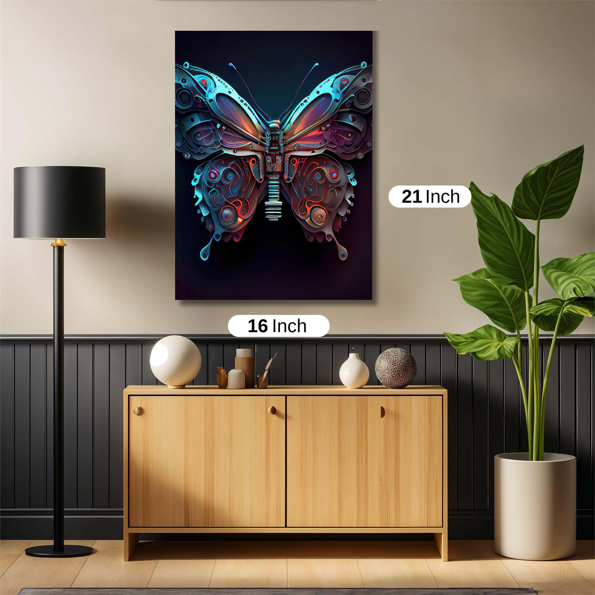 Butterfly Steampunk Safe Wall Magnetic / M