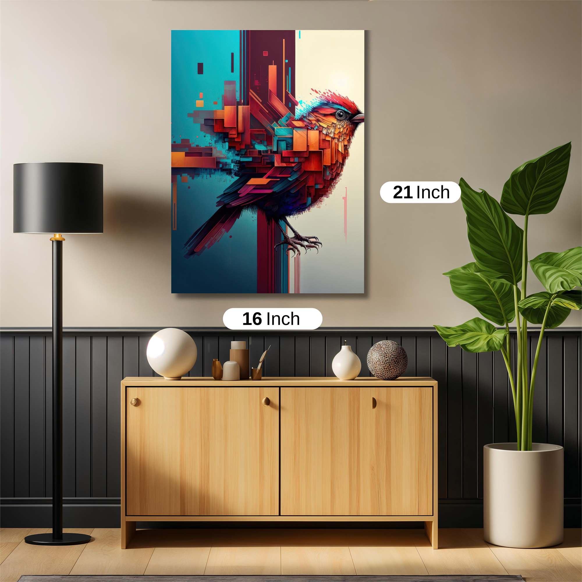 Pixelated Serenity Safe Wall Magnetic / M