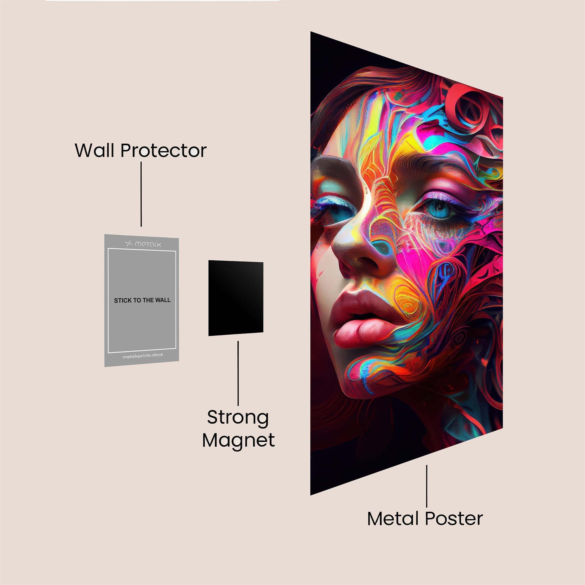 Vibrant Whimsy Safe Wall Magnetic / M