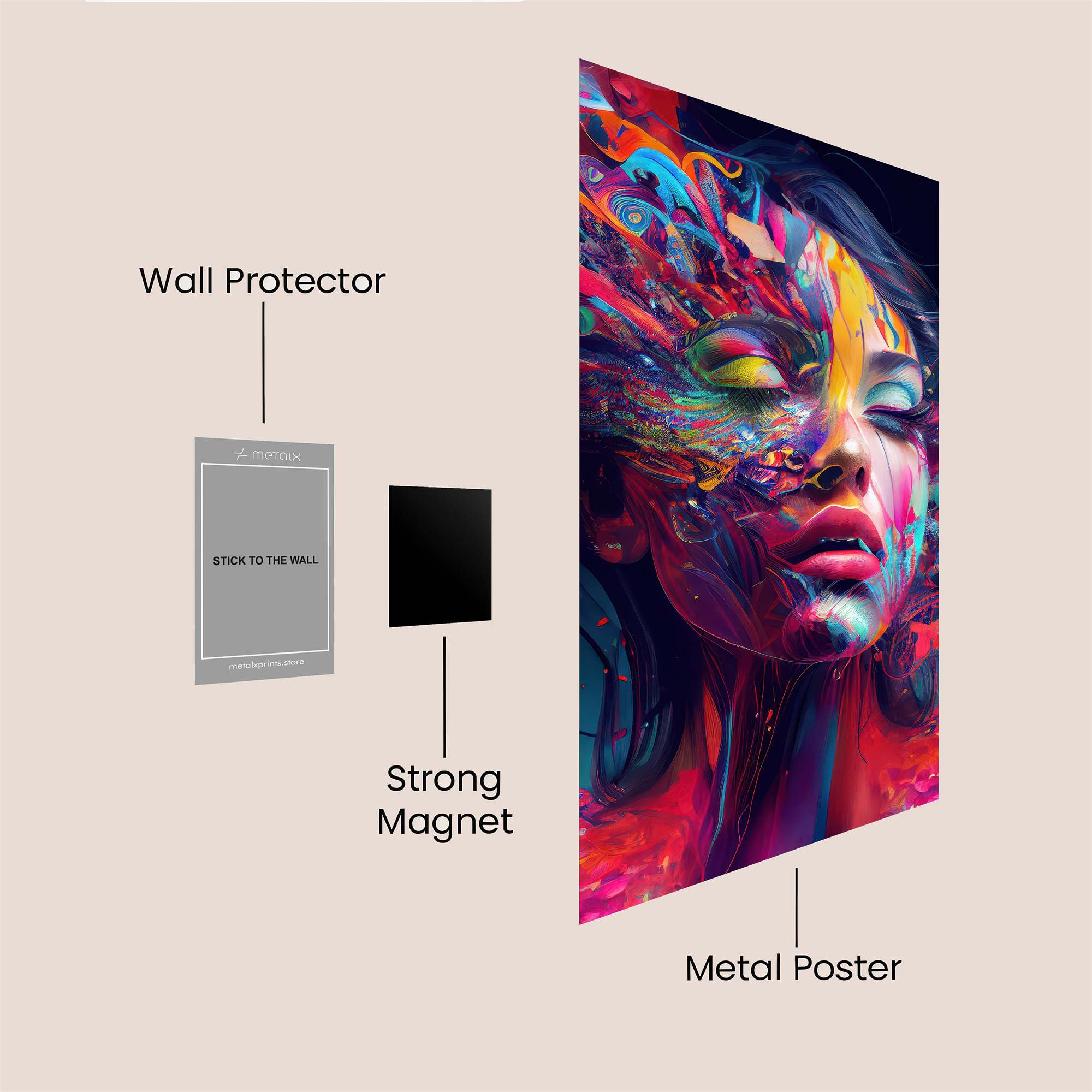 Colorful Serenity Safe Wall Magnetic / M