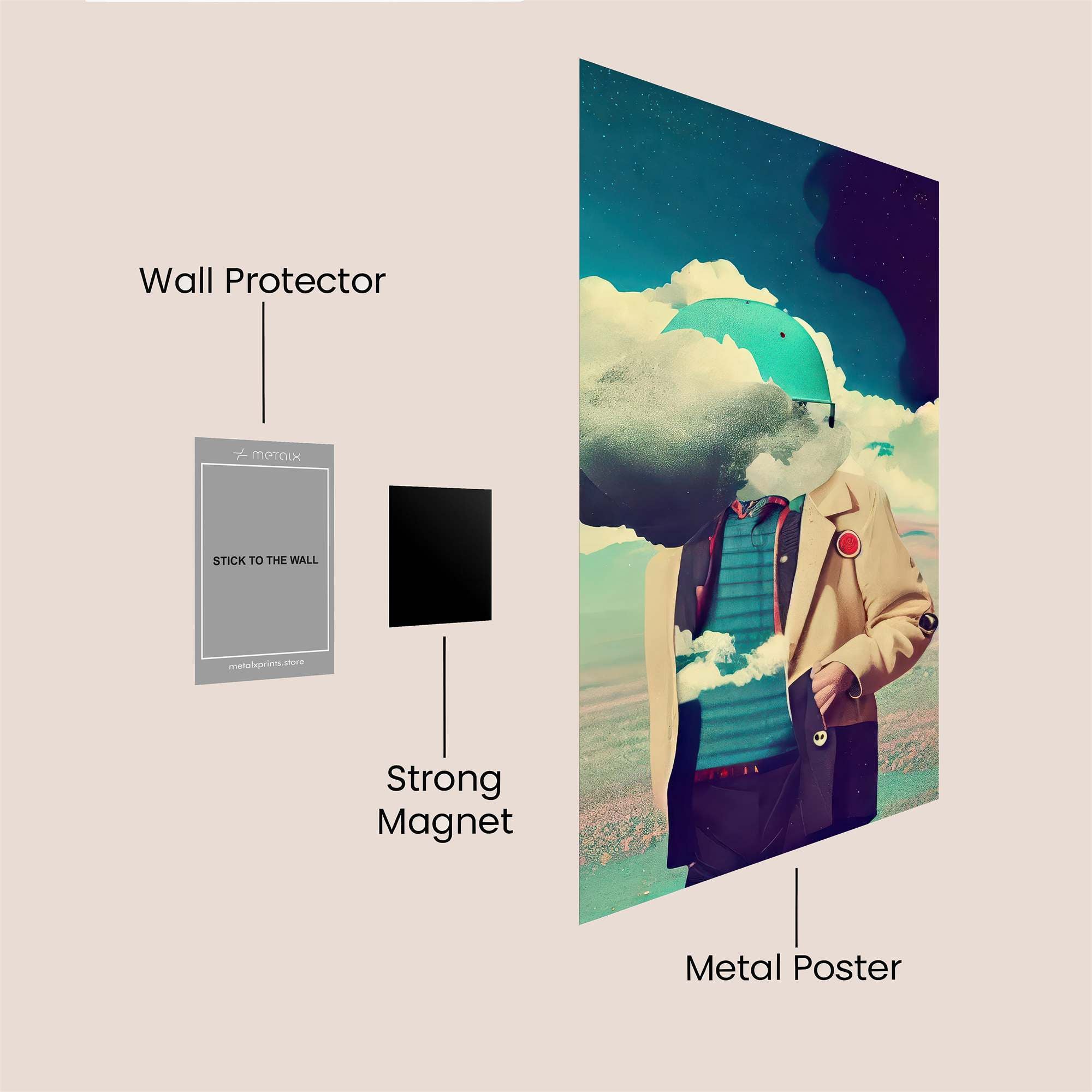 Cloudy Dreamer Safe Wall Magnetic / M