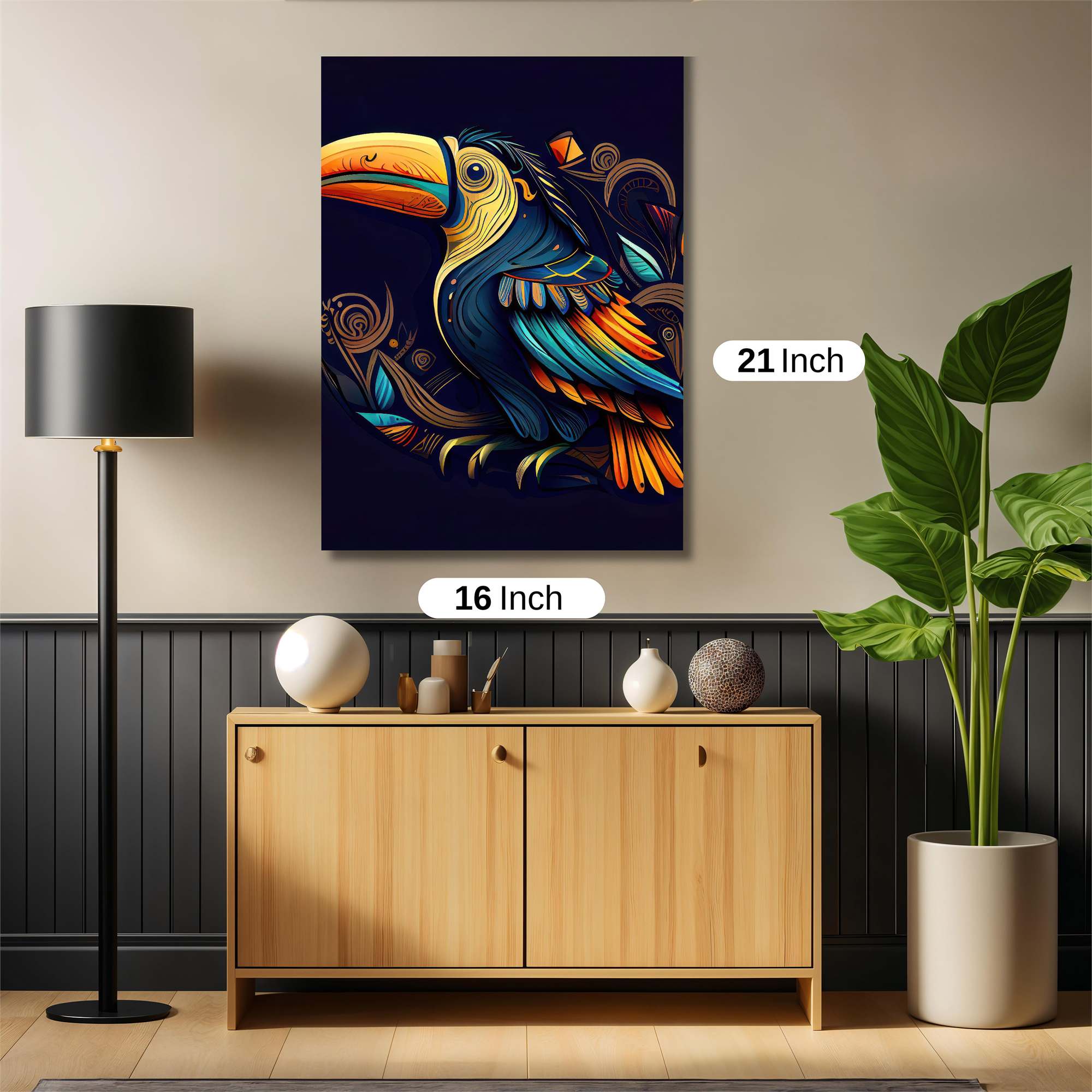 Toucan Whimsy Safe Wall Magnetic / M
